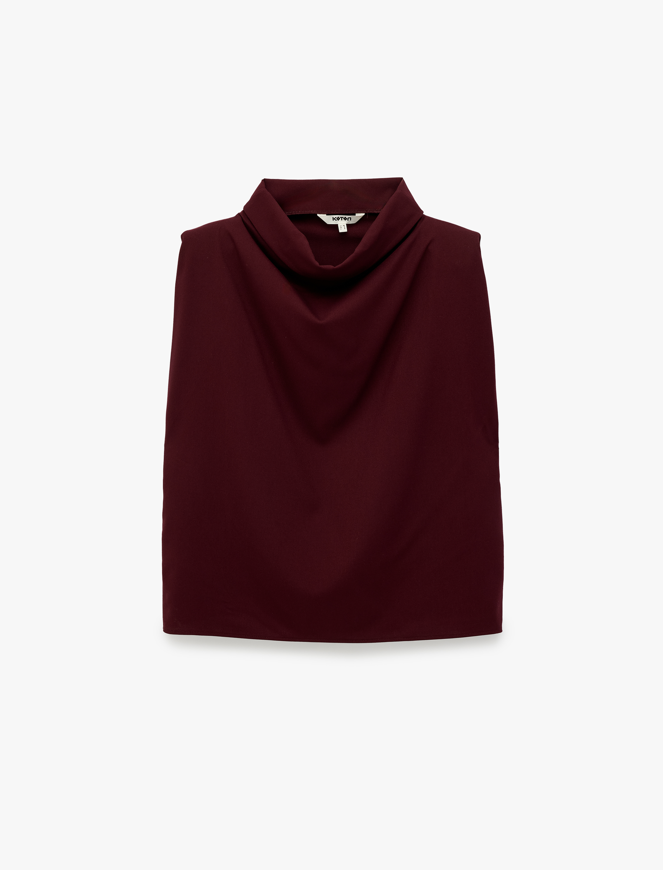   Boxy Fit Dik Degaje Yaka Kolsuz Bluz