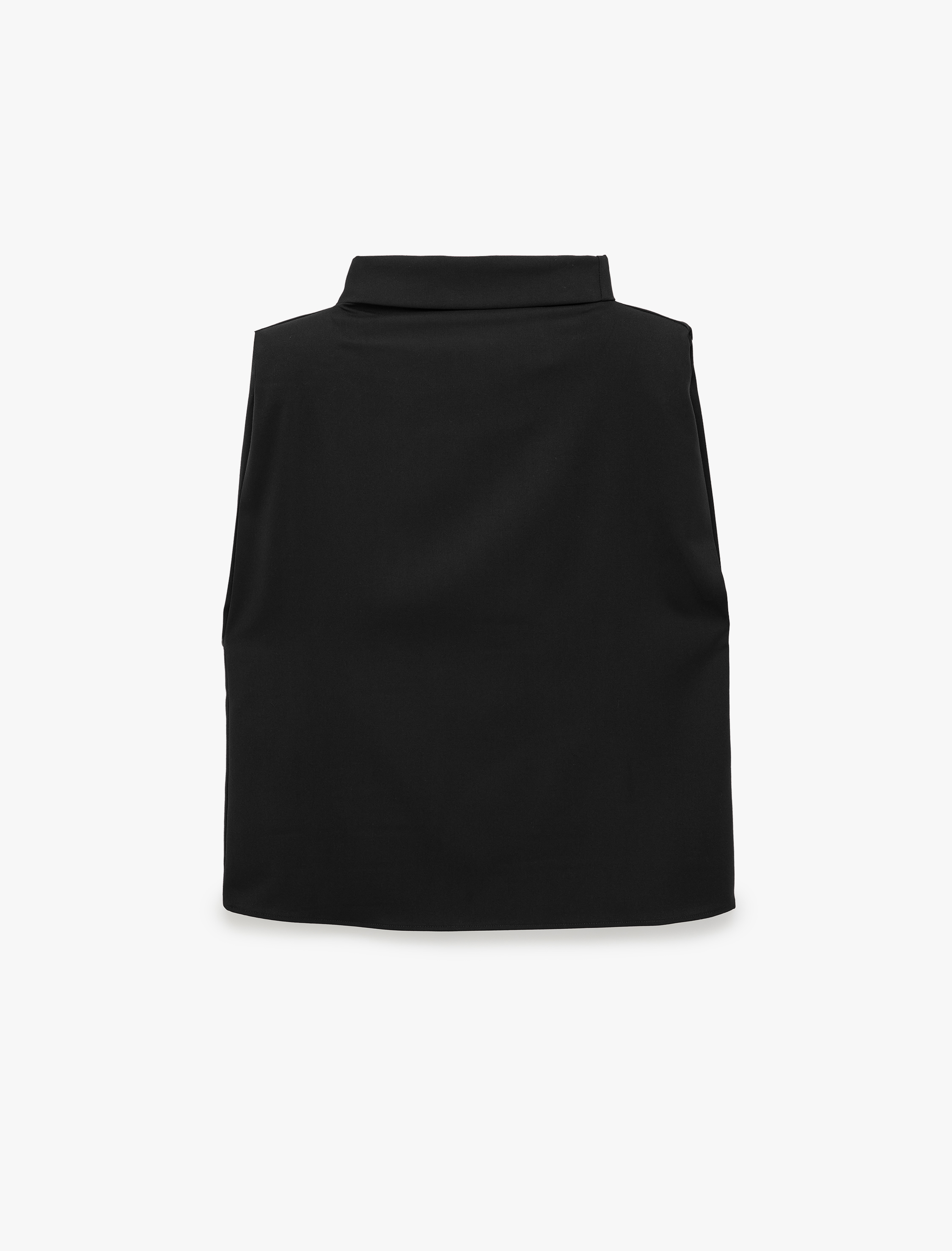   Boxy Fit Dik Degaje Yaka Kolsuz Bluz