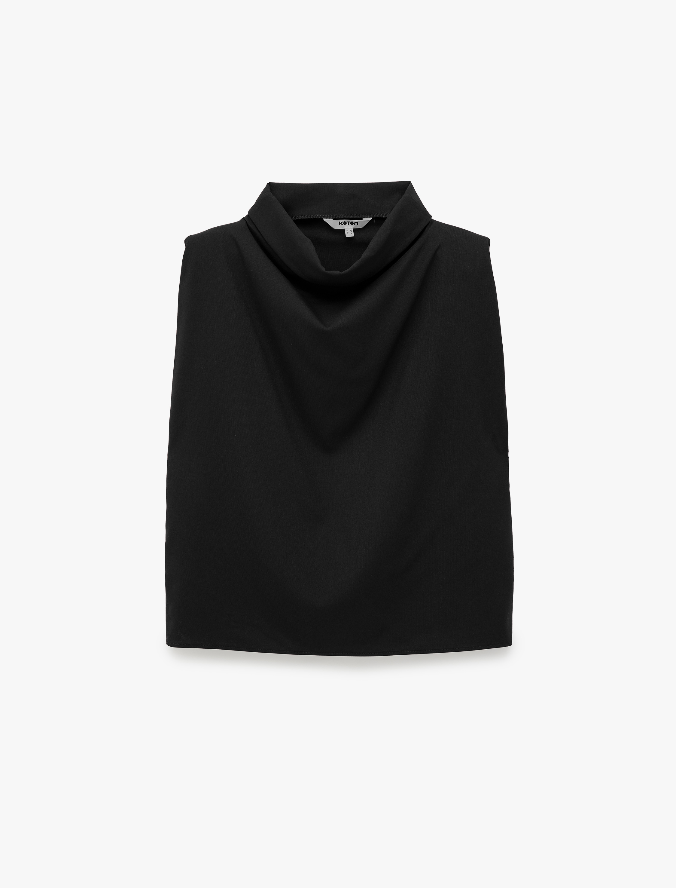   Boxy Fit Dik Degaje Yaka Kolsuz Bluz