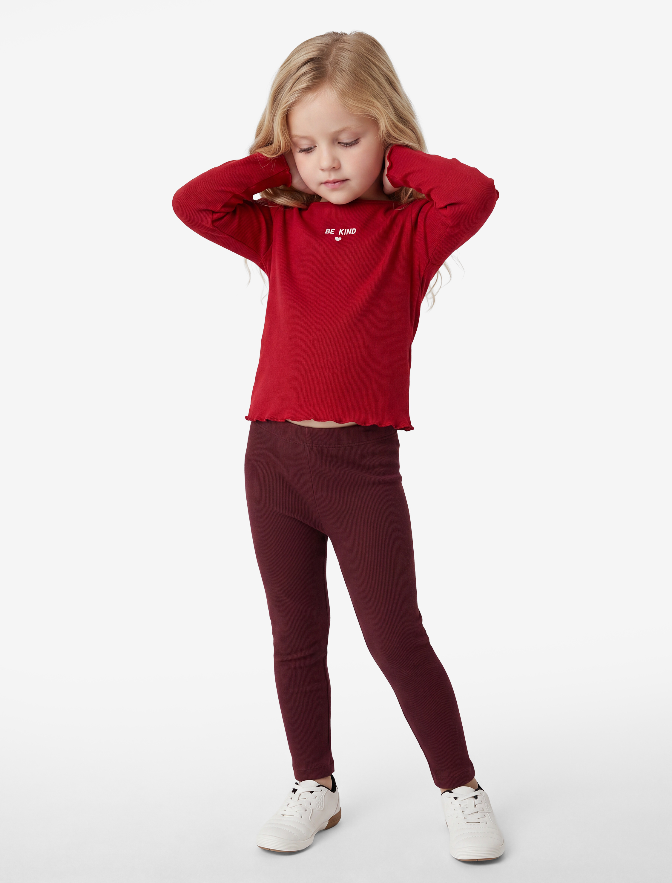  Kız Bebek Pamuklu Kaşkorse Beli Lastikli Basic Uzun Tayt