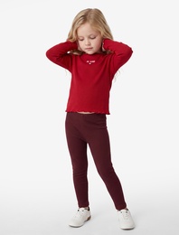 Pamuklu Kaşkorse Beli Lastikli Basic Uzun Tayt