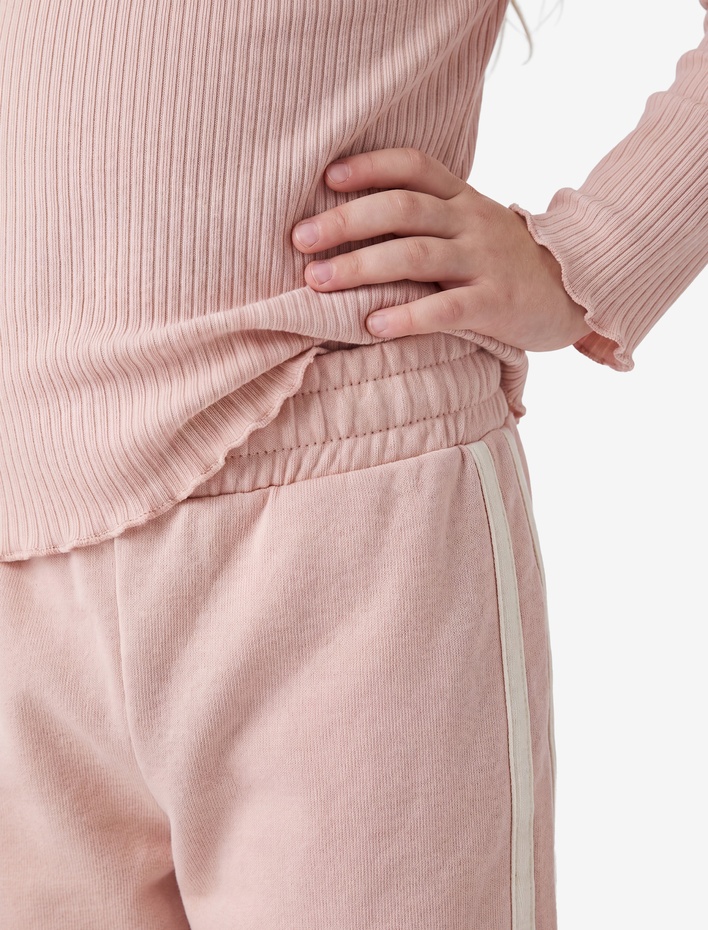 Kız Bebek Pamuklu Beli Lastikli Fiyonk Detaylı Şardonlu Jogger Eşofman Altı