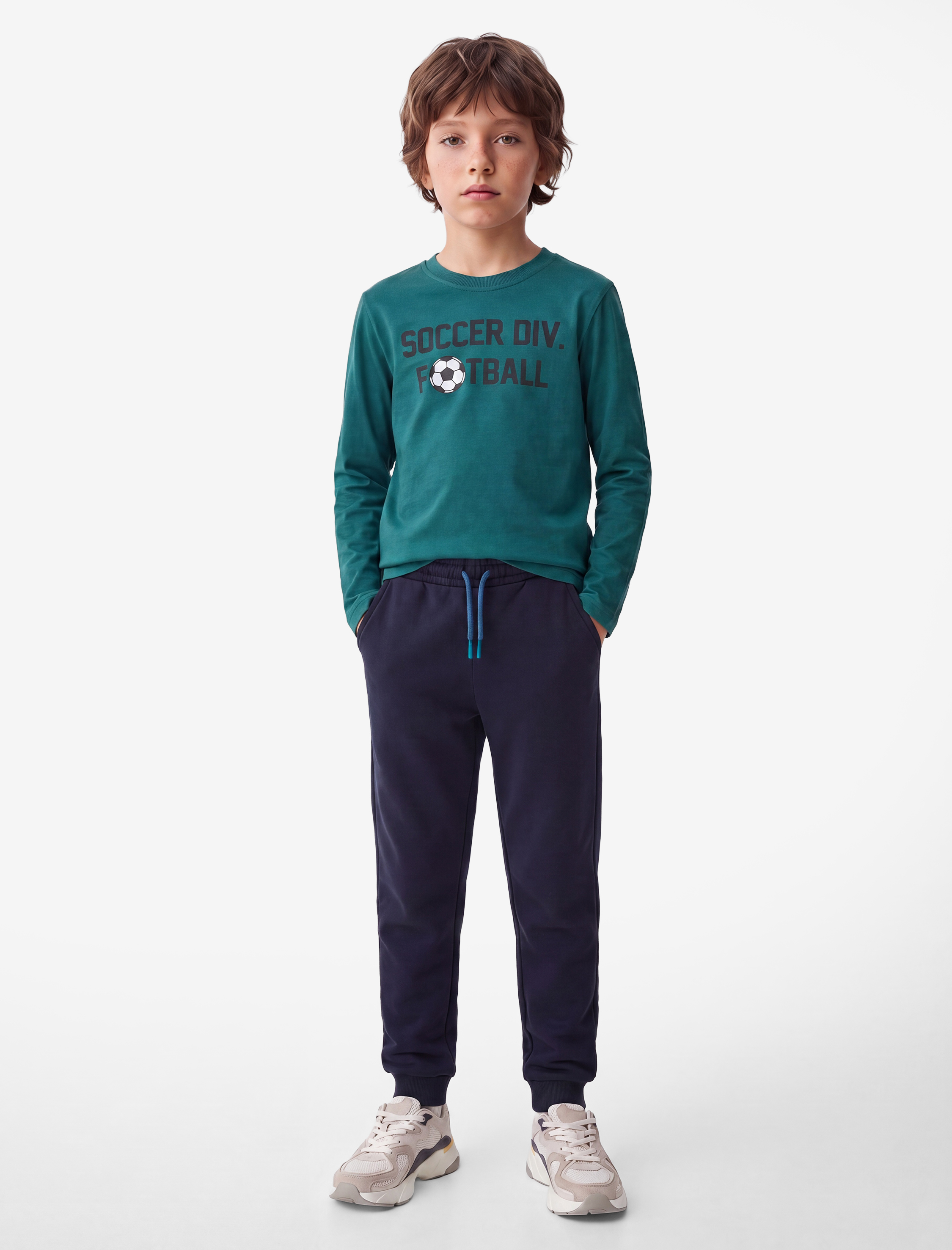  Erkek Çocuk Basic Şardonlu Jogger Eşofman Altı