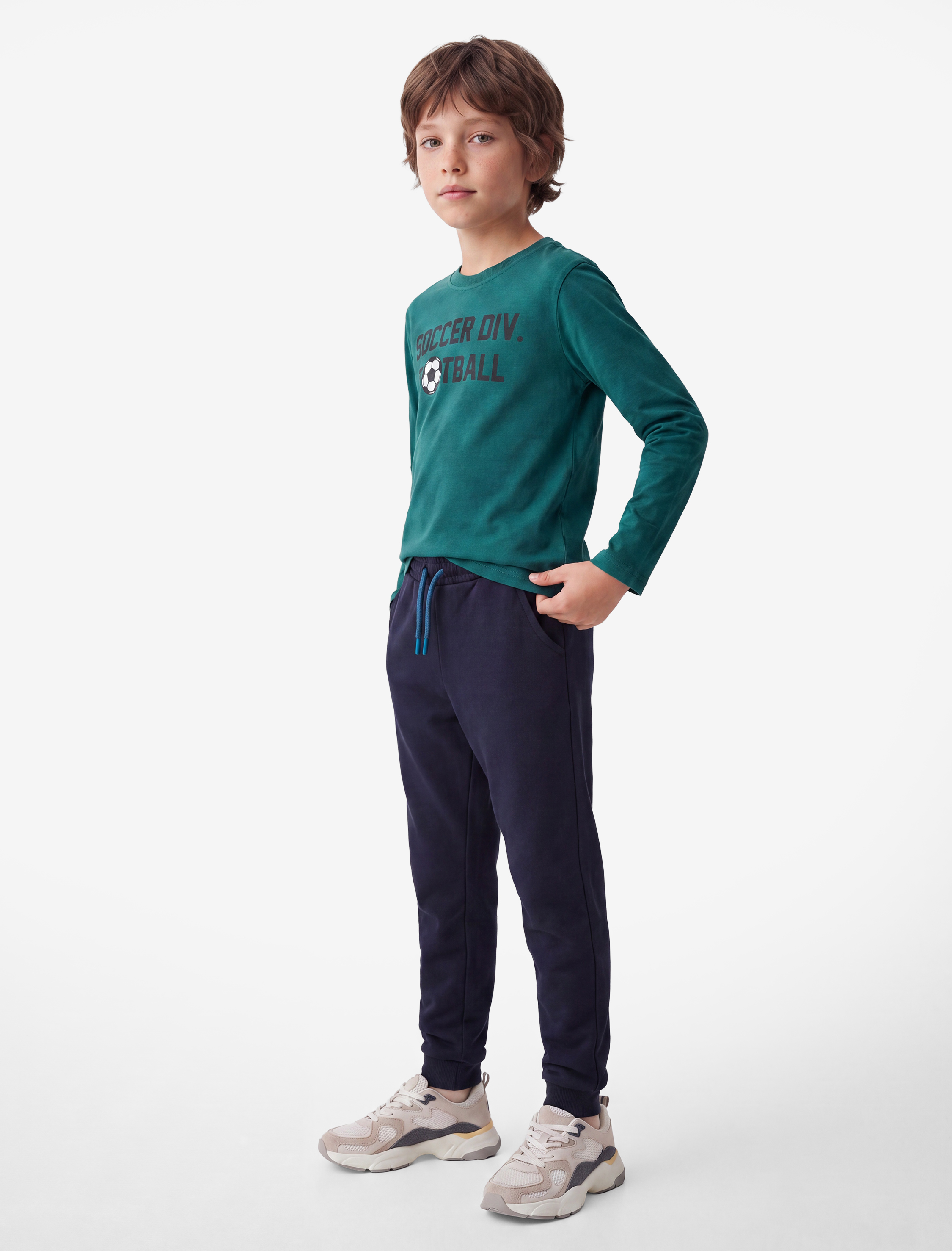  Erkek Çocuk Basic Şardonlu Jogger Eşofman Altı