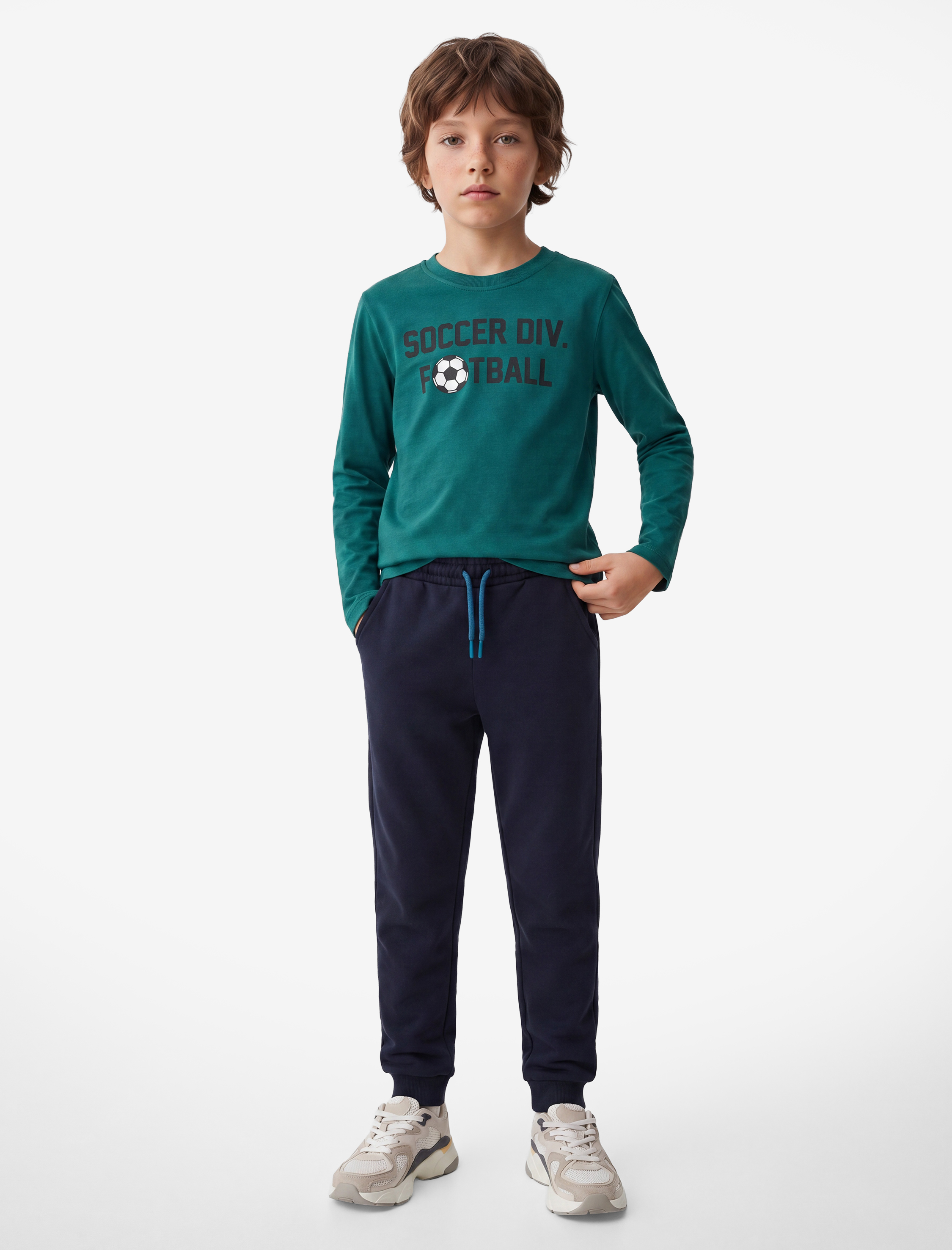 Erkek Çocuk Basic Şardonlu Jogger Eşofman Altı
