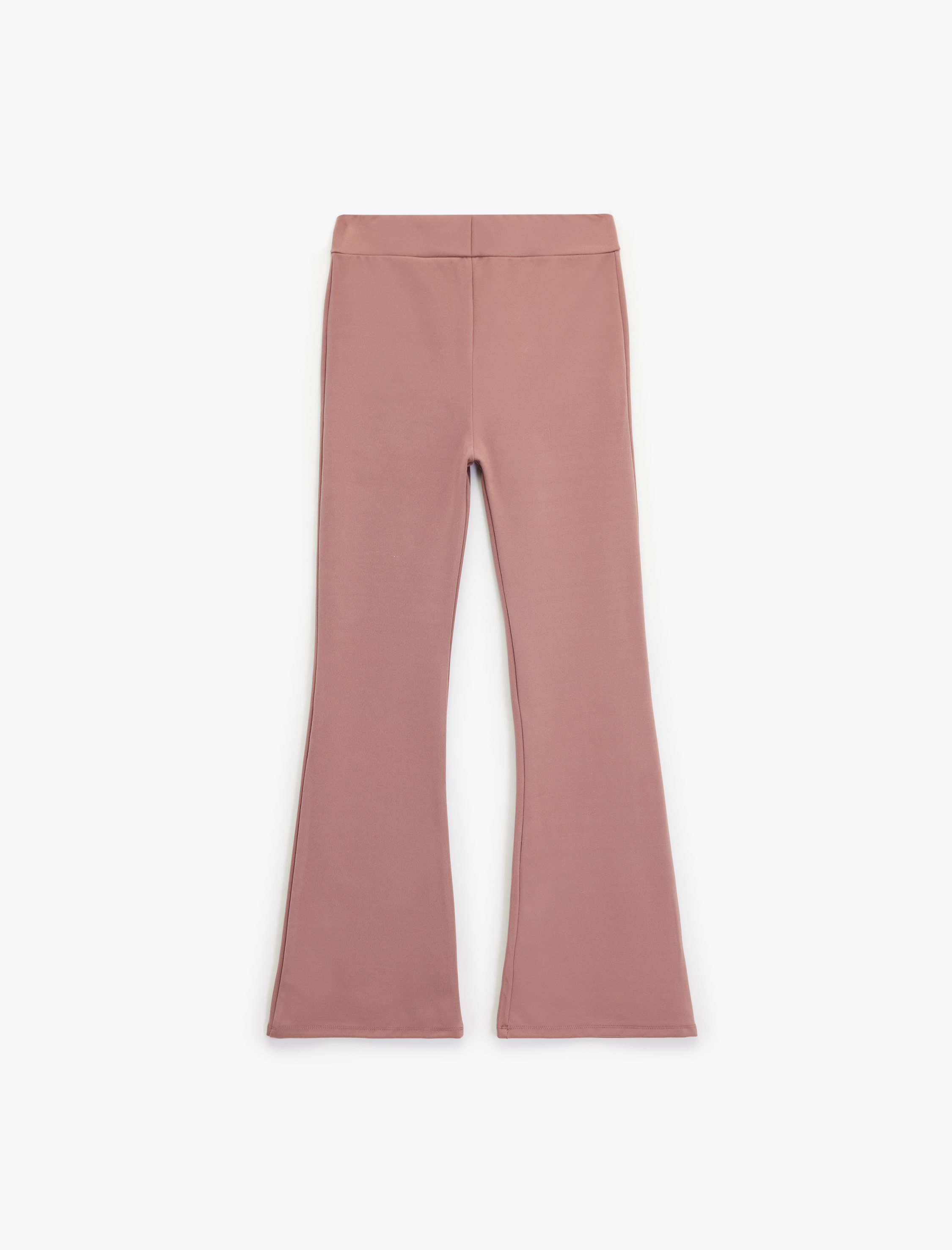  Kız Çocuk Beli Lastikli Dar Kalıp Basic İspanyol Paça Pantolon