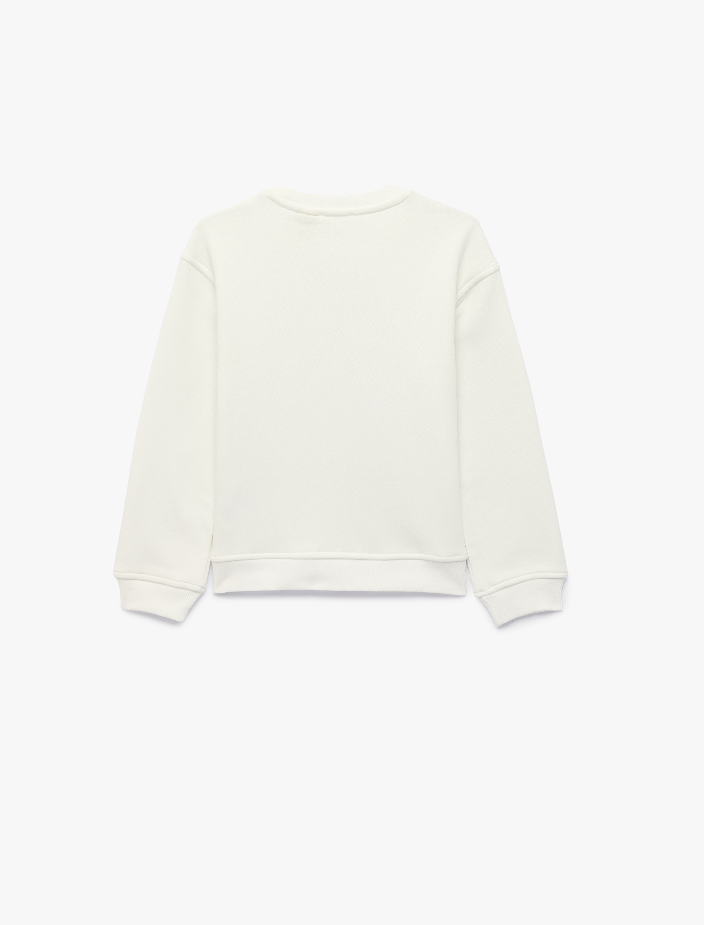  Kız Çocuk Lisanslı Uzun Kollu Bisiklet Yaka Stitch Baskılı Şardonlu Sweatshirt