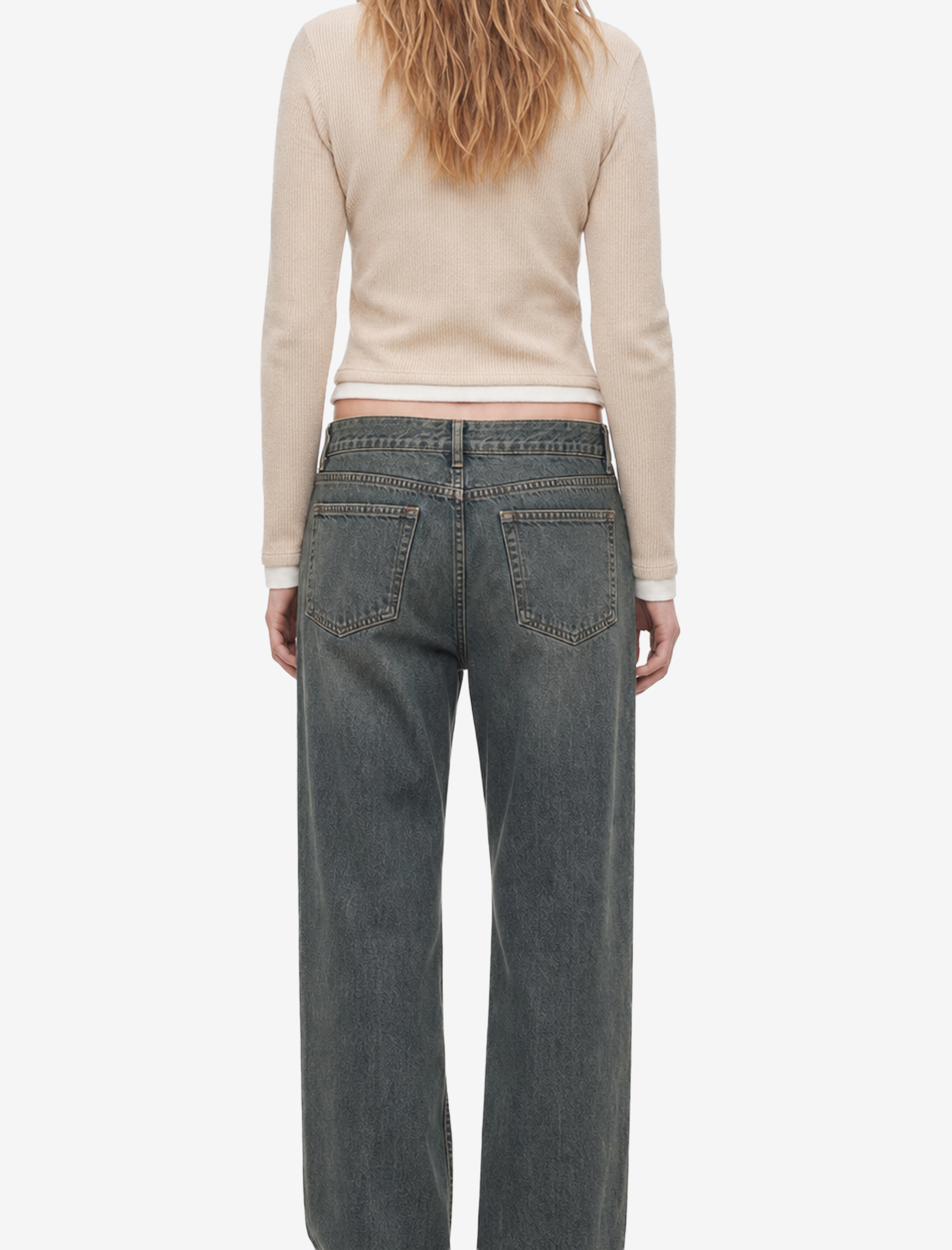   Slim Fit Bisiklet Yaka Viskon Karışımlı Uzun Kollu Tişört