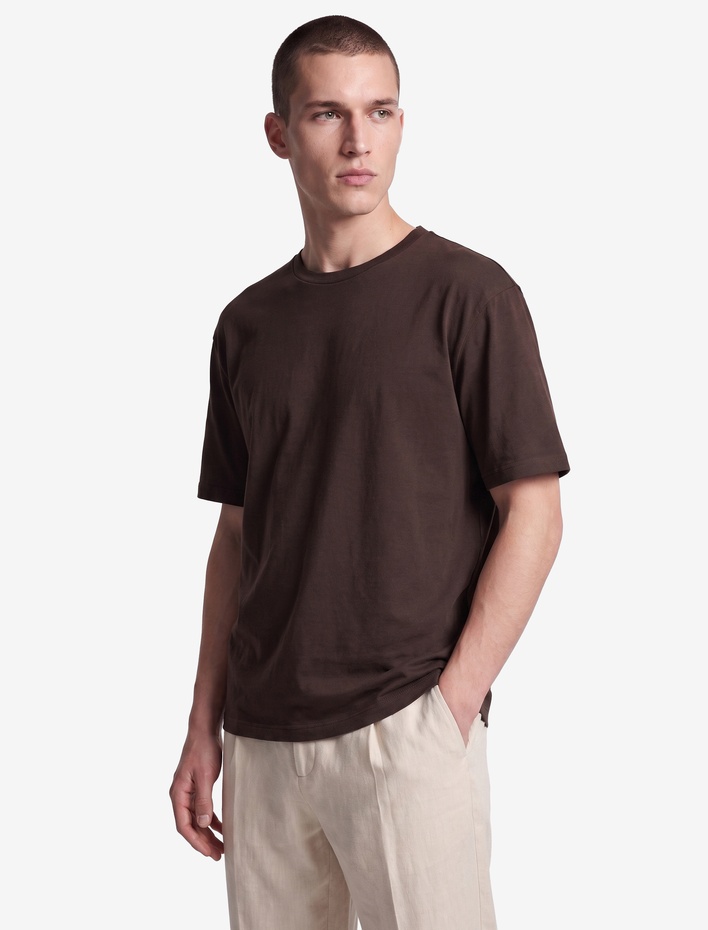  Pamuklu Bisiklet Yaka Kısa Kollu Basic Oversize Tişört