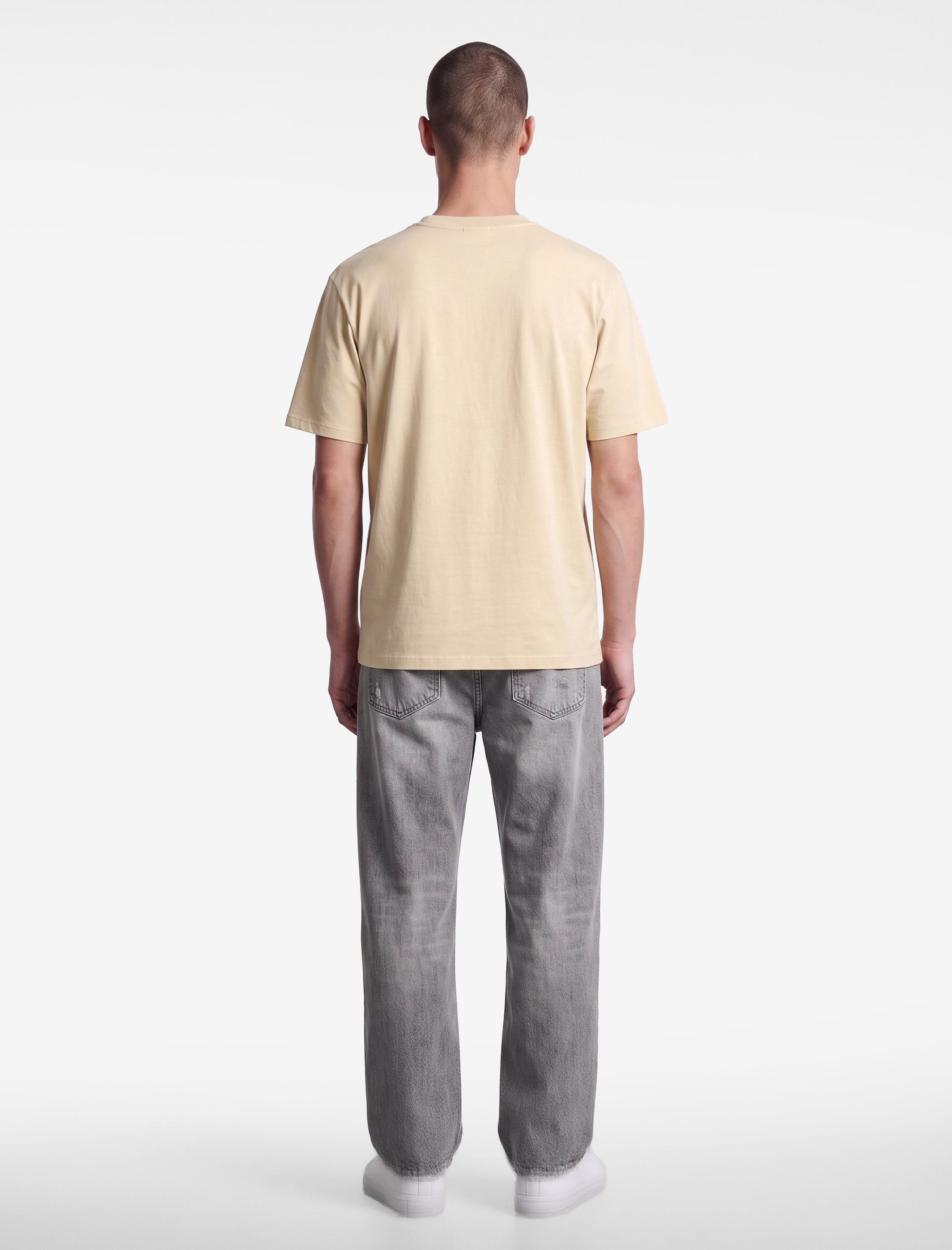   Pamuklu Kısa Kollu Bisiklet Yaka Slim Fit Erkek Basic Tişört