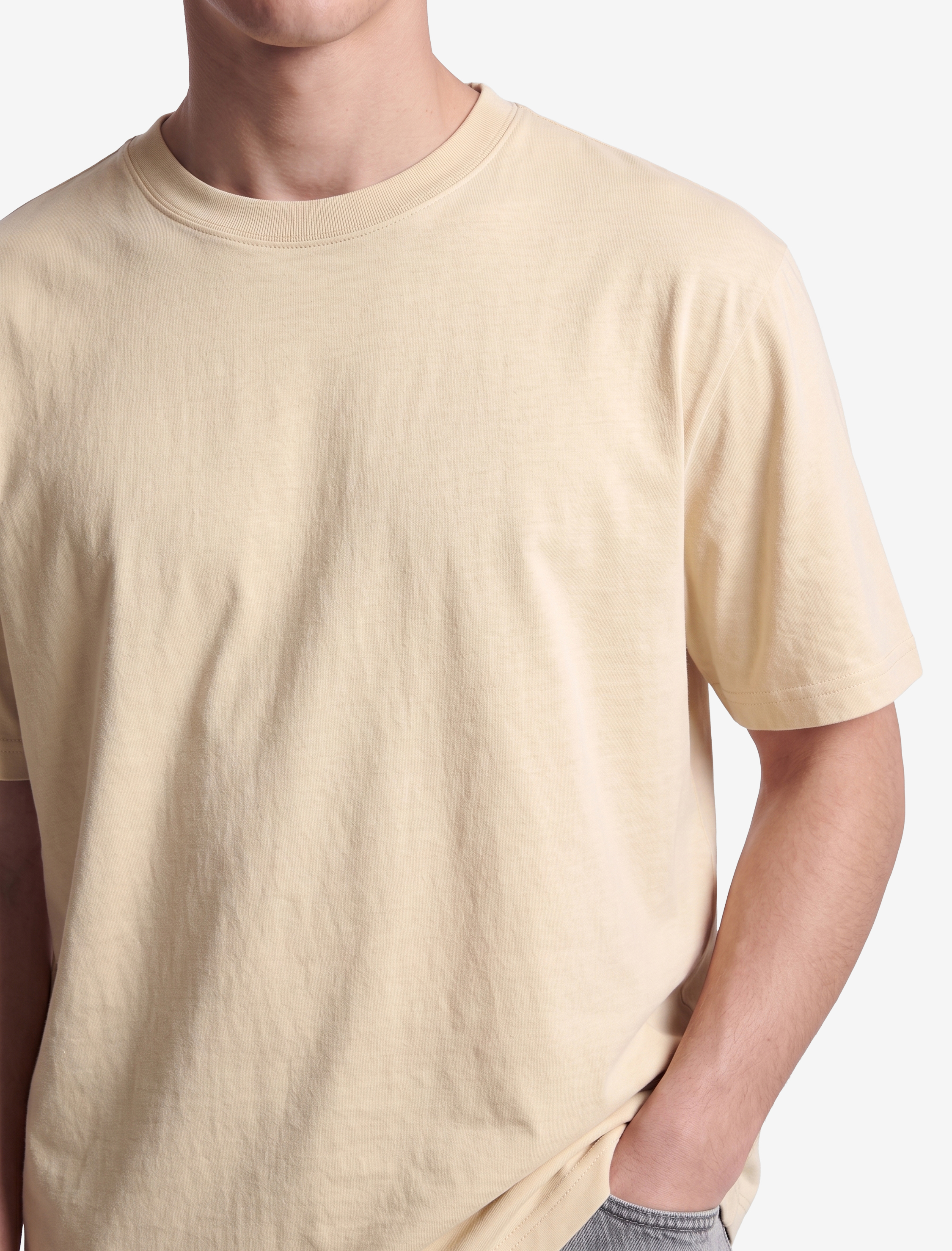   Pamuklu Kısa Kollu Bisiklet Yaka Slim Fit Erkek Basic Tişört