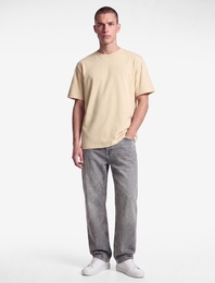 Pamuklu Kısa Kollu Bisiklet Yaka Slim Fit Erkek Basic Tişört