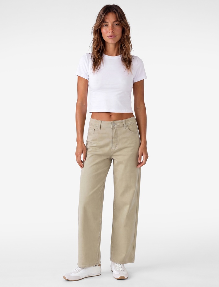  Cepli Rahat Kalıp Kesik Paça Yüksek Bel  Jean Pantolon - Culoette Jean