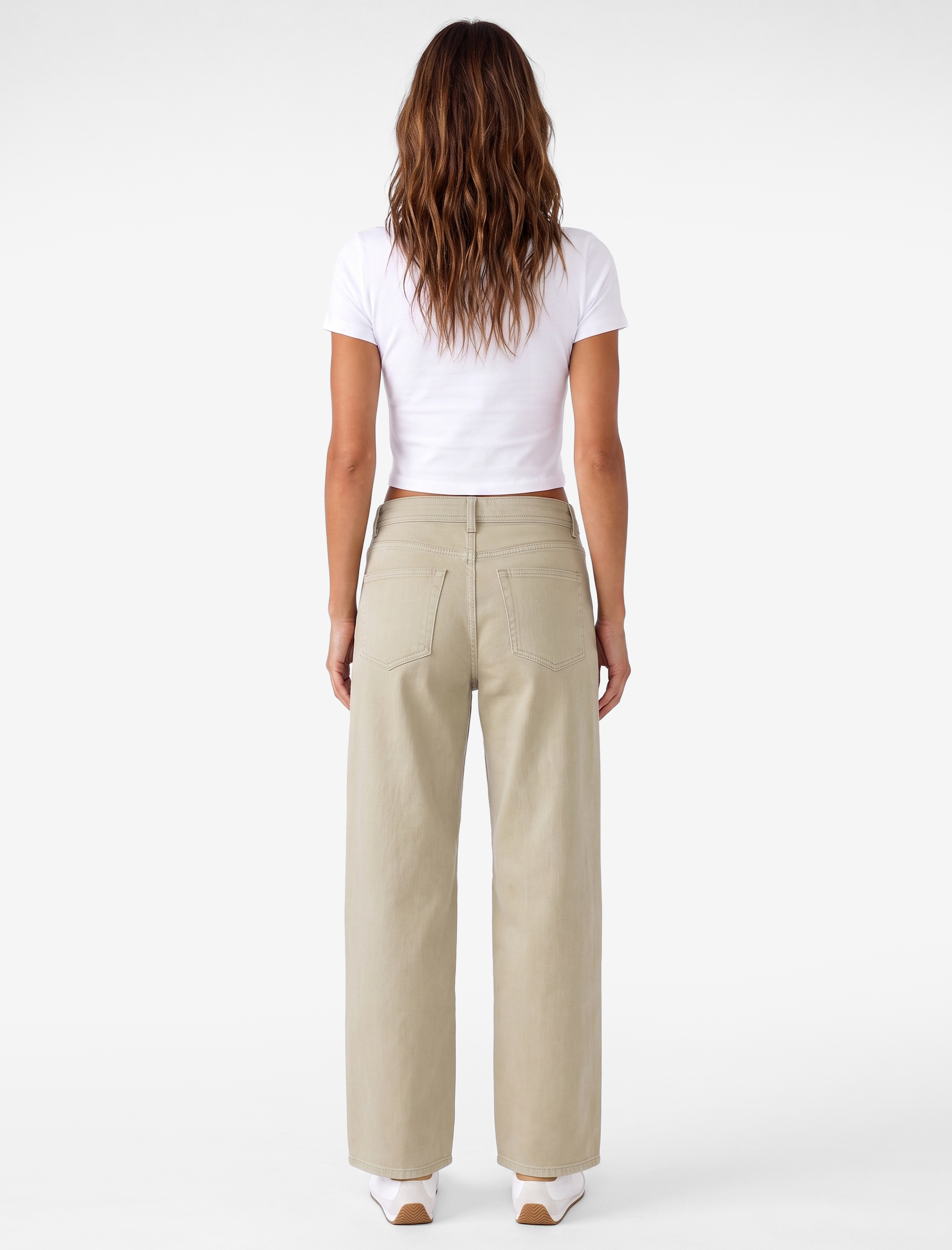   Cepli Rahat Kalıp Kesik Paça Yüksek Bel  Jean Pantolon - Culoette Jean
