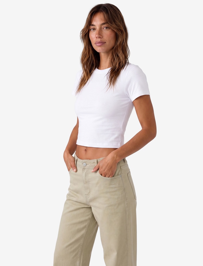  Cepli Rahat Kalıp Kesik Paça Yüksek Bel  Jean Pantolon - Culoette Jean
