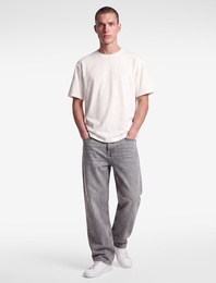 Pamuklu Bisiklet Yaka Kısa Kollu Basic Oversize Tişört