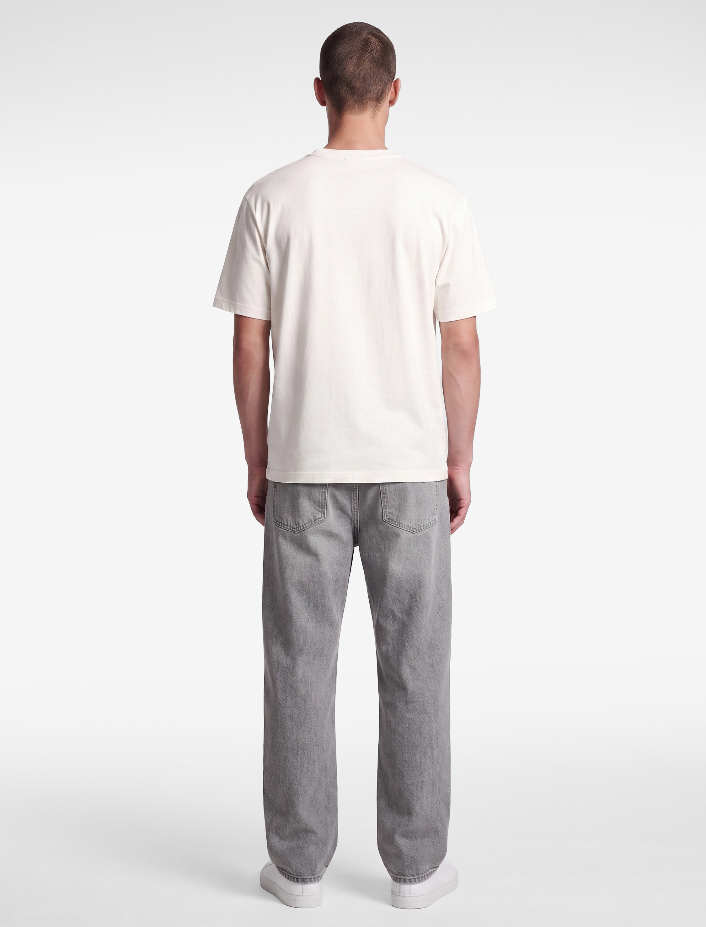   Pamuklu Bisiklet Yaka Kısa Kollu Basic Oversize Tişört