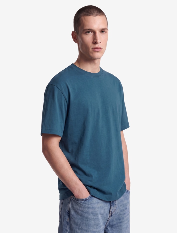  Pamuklu Kısa Kollu Regular Fit Bisiklet Yaka Basic Tişört