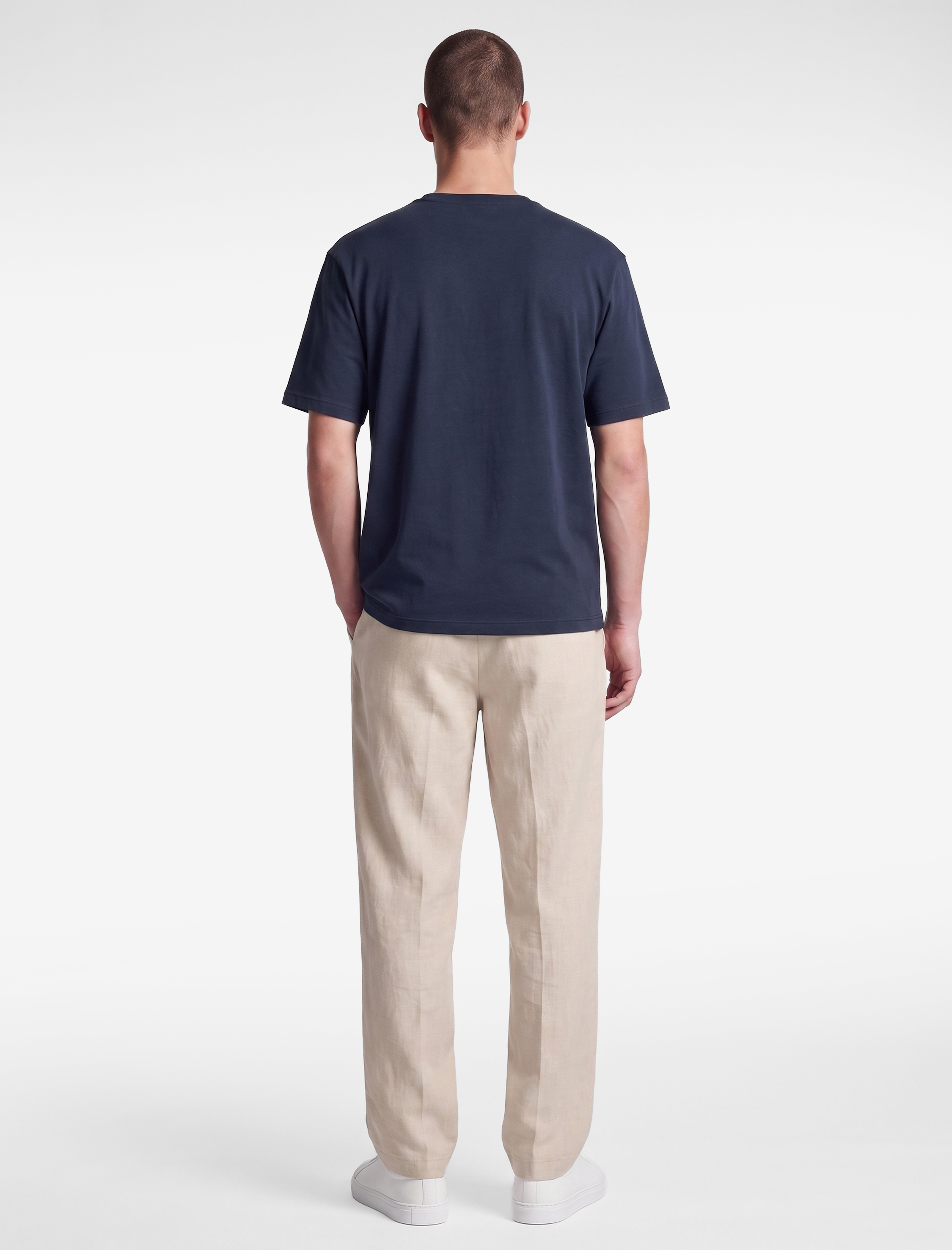   Pamuklu Bisiklet Yaka Kısa Kollu Basic Oversize Tişört
