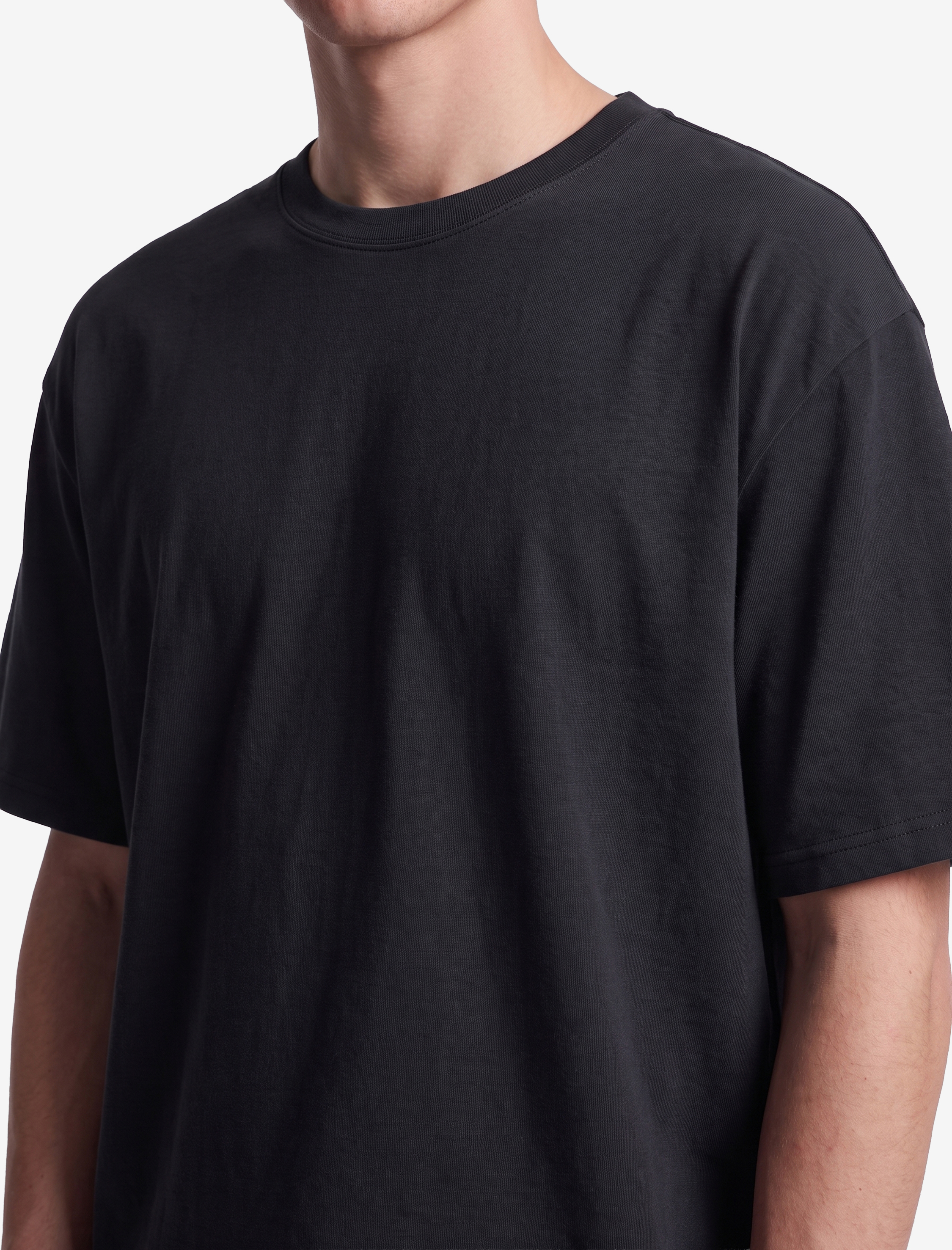   Pamuklu Bisiklet Yaka Kısa Kollu Basic Oversize Tişört