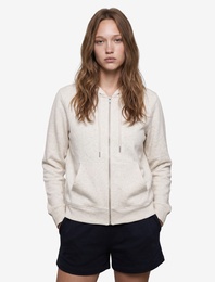 Şardonlu Kanguru Cepli Arkası Baskılı Cepli Simli Kapüşonlu Fermuarlı Crop Sweatshirt