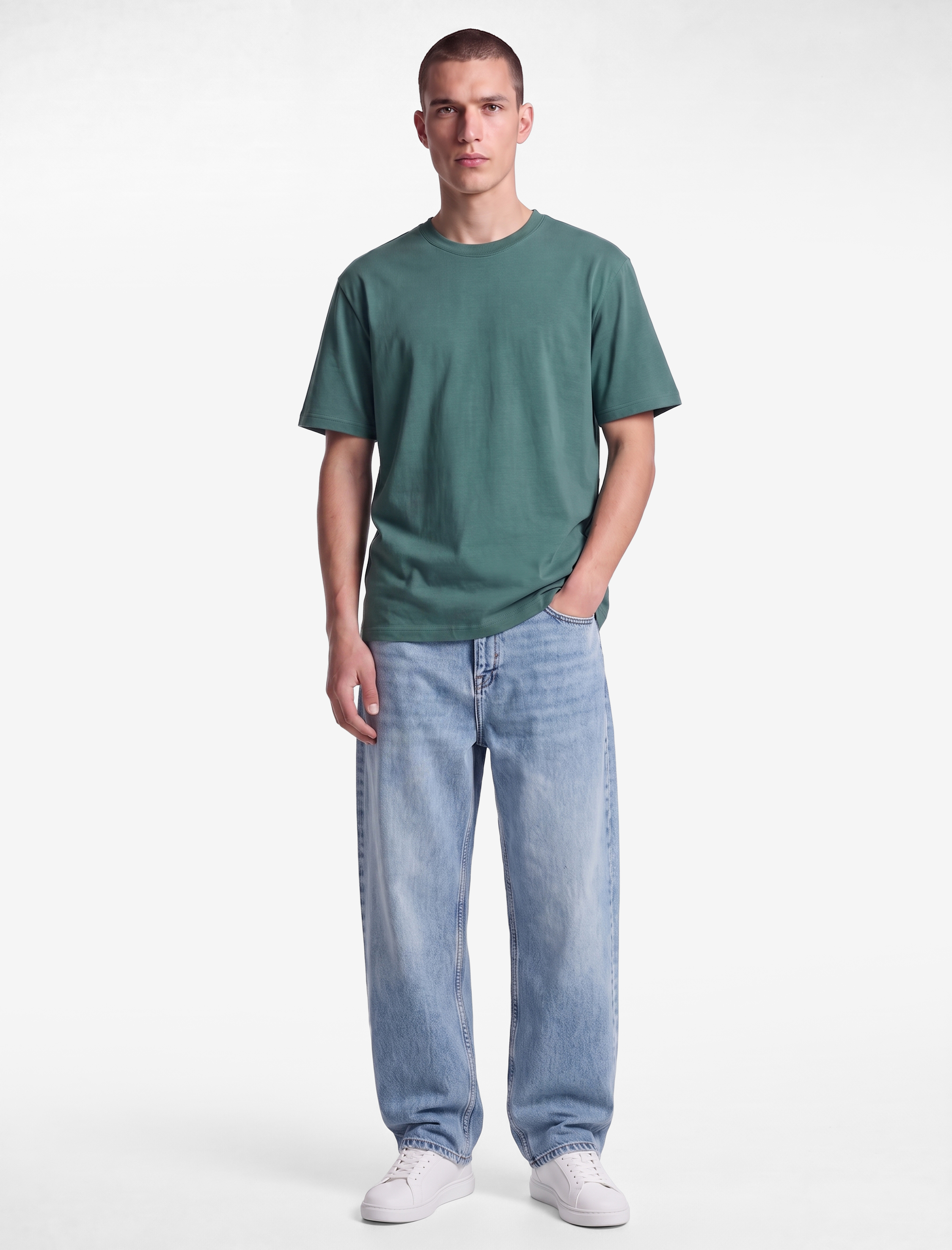   Pamuklu Kısa Kollu Regular Fit Bisiklet Yaka Basic Tişört