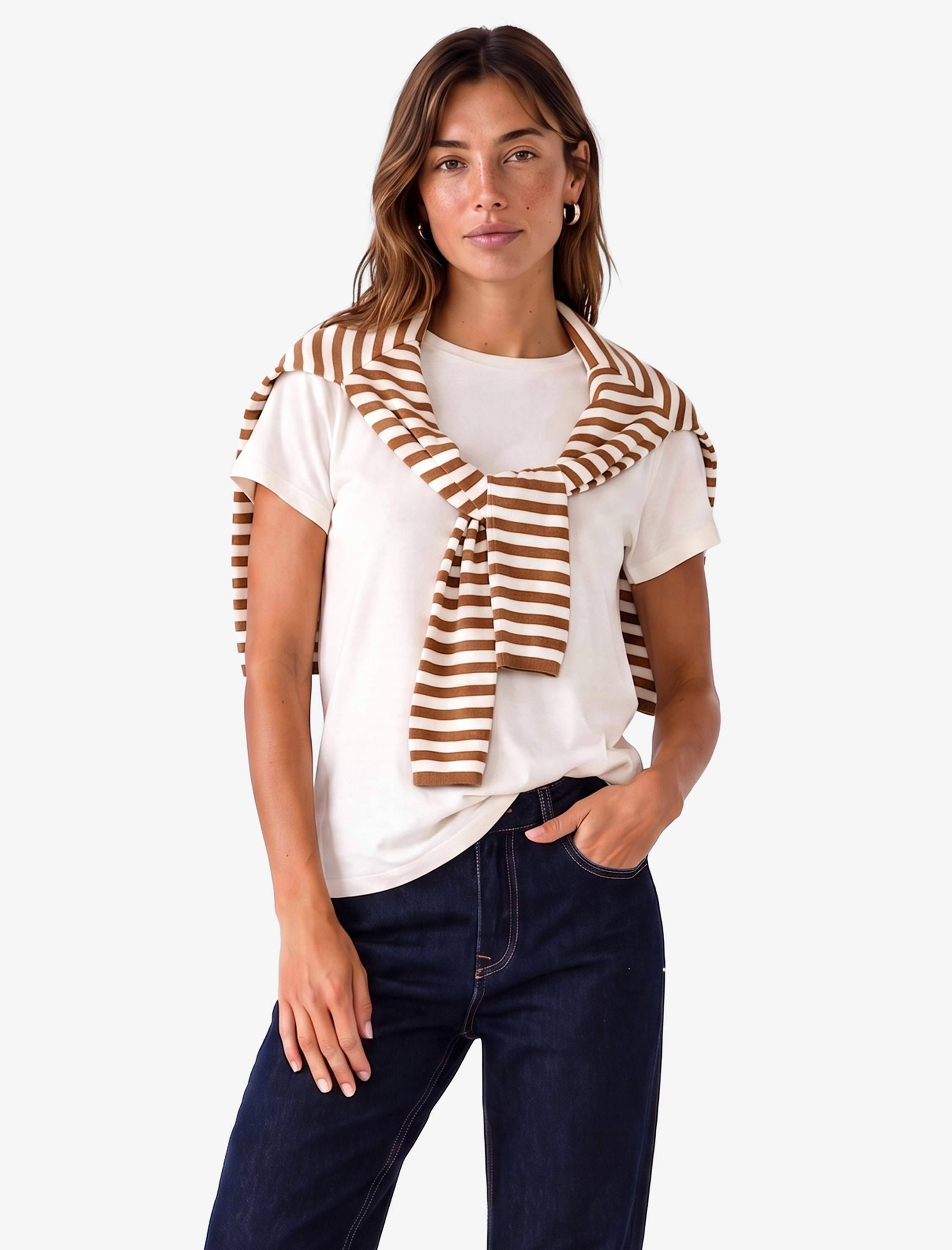   Viskon Kumaş Ribanalı Slim Fit Kısa Kollu Bisiklet Yaka Basic Tişört