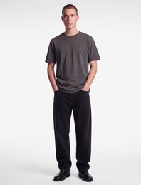 Regular Fit Bisiklet Yaka Pamuklu Tok Kumaş Kısa Kollu Basic Tişört