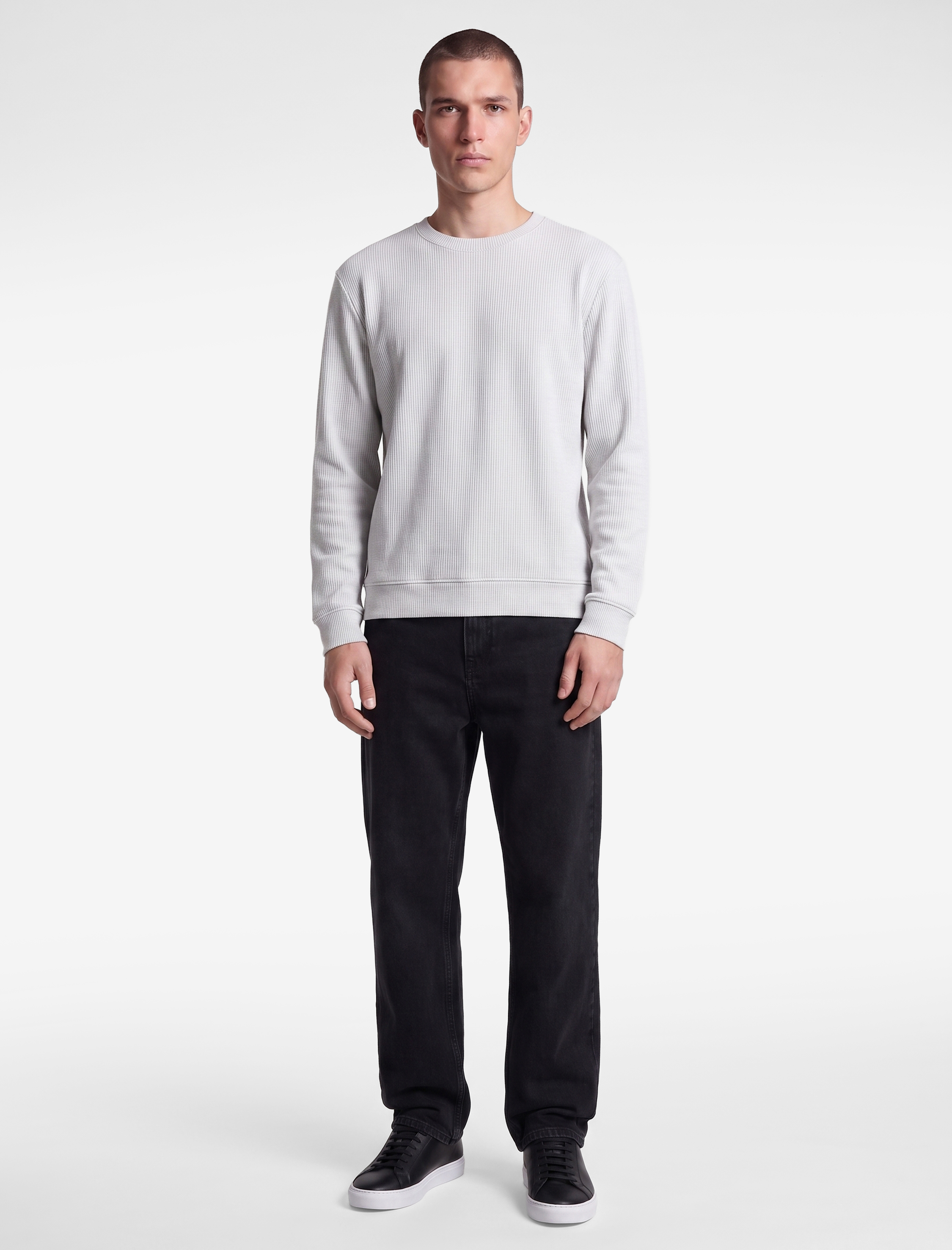   Uzun Kollu Bisiklet Yaka Basic Sweatshirt