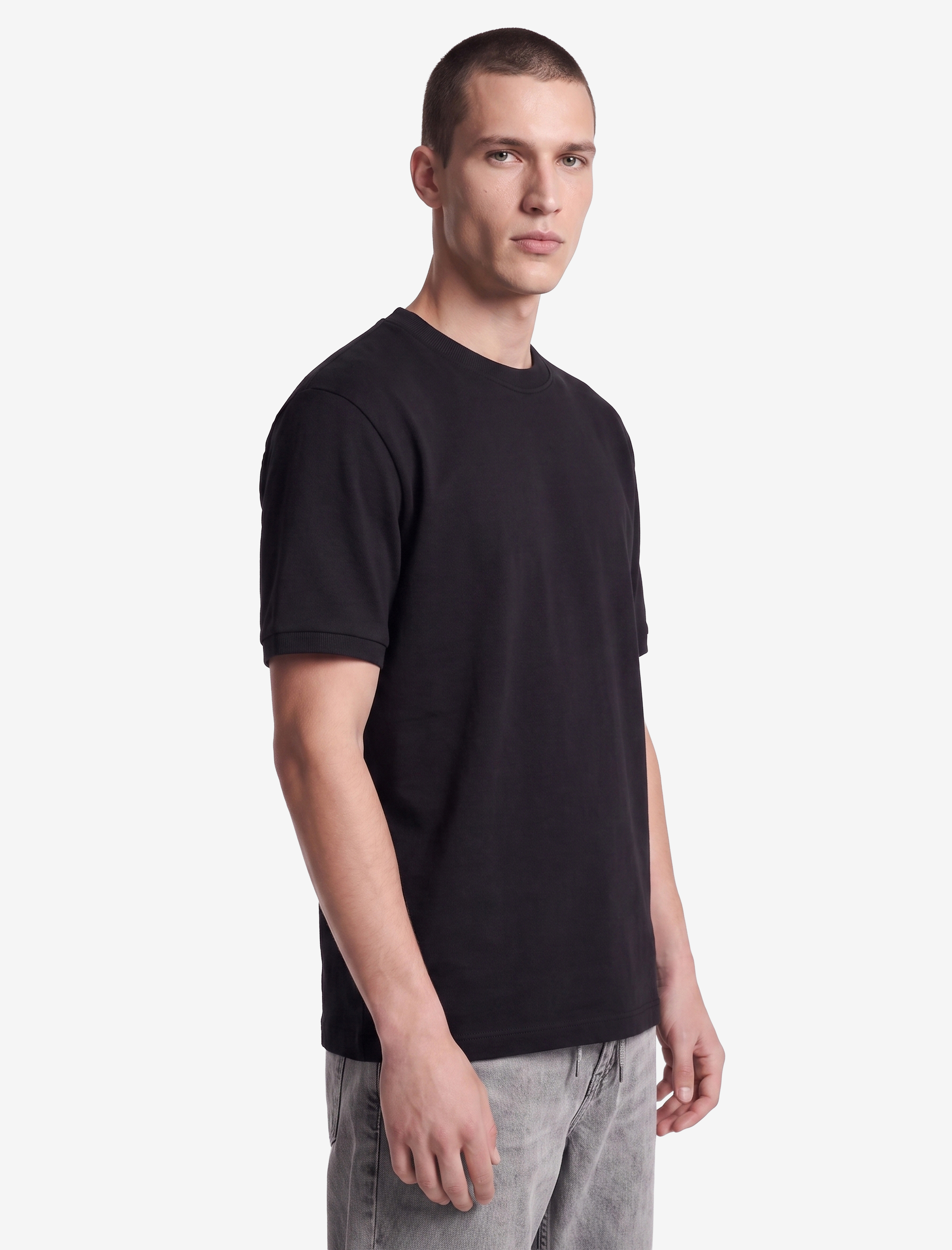   Bisiklet Yaka Kısa Kollu Basic Oversize Tişört