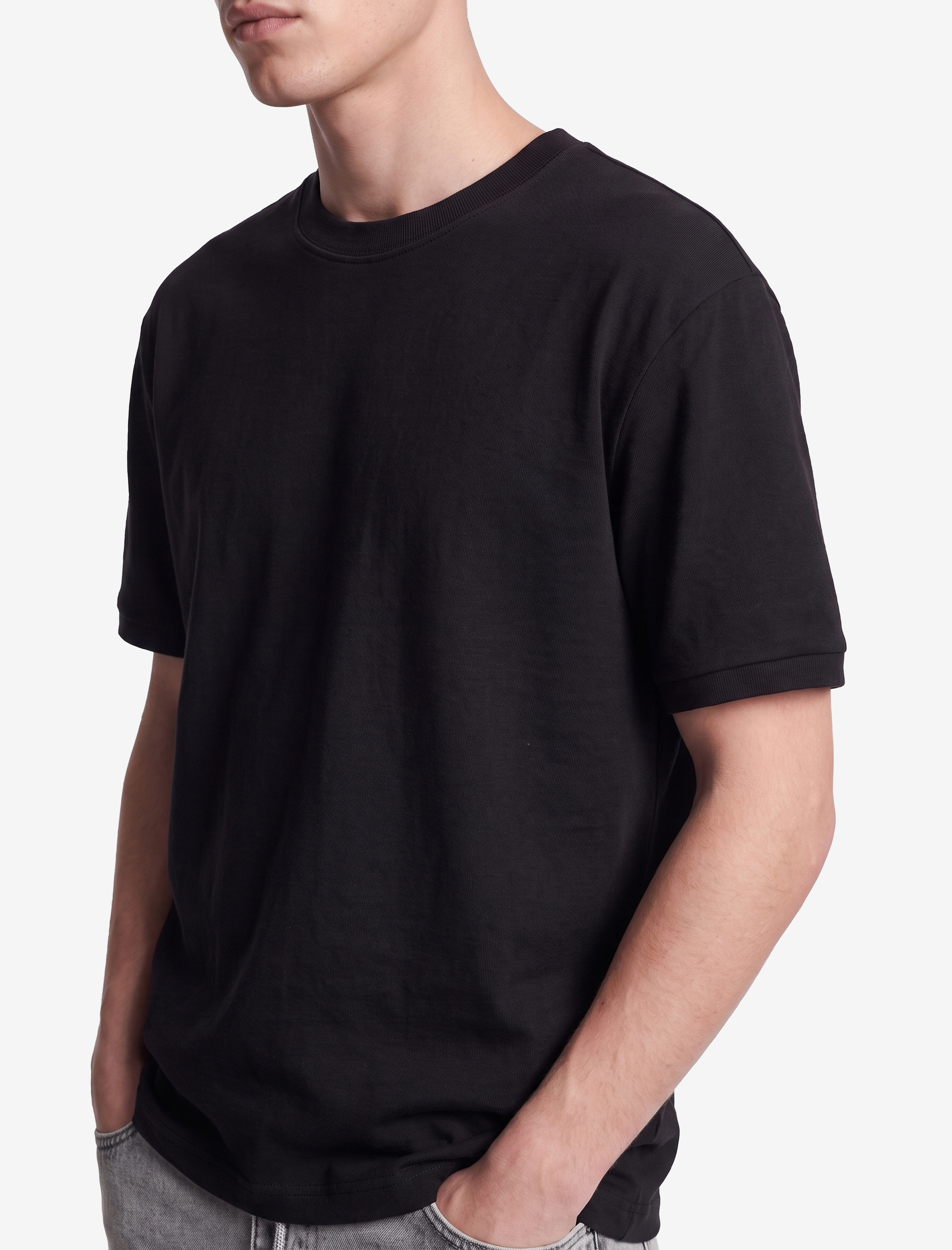   Bisiklet Yaka Kısa Kollu Basic Oversize Tişört
