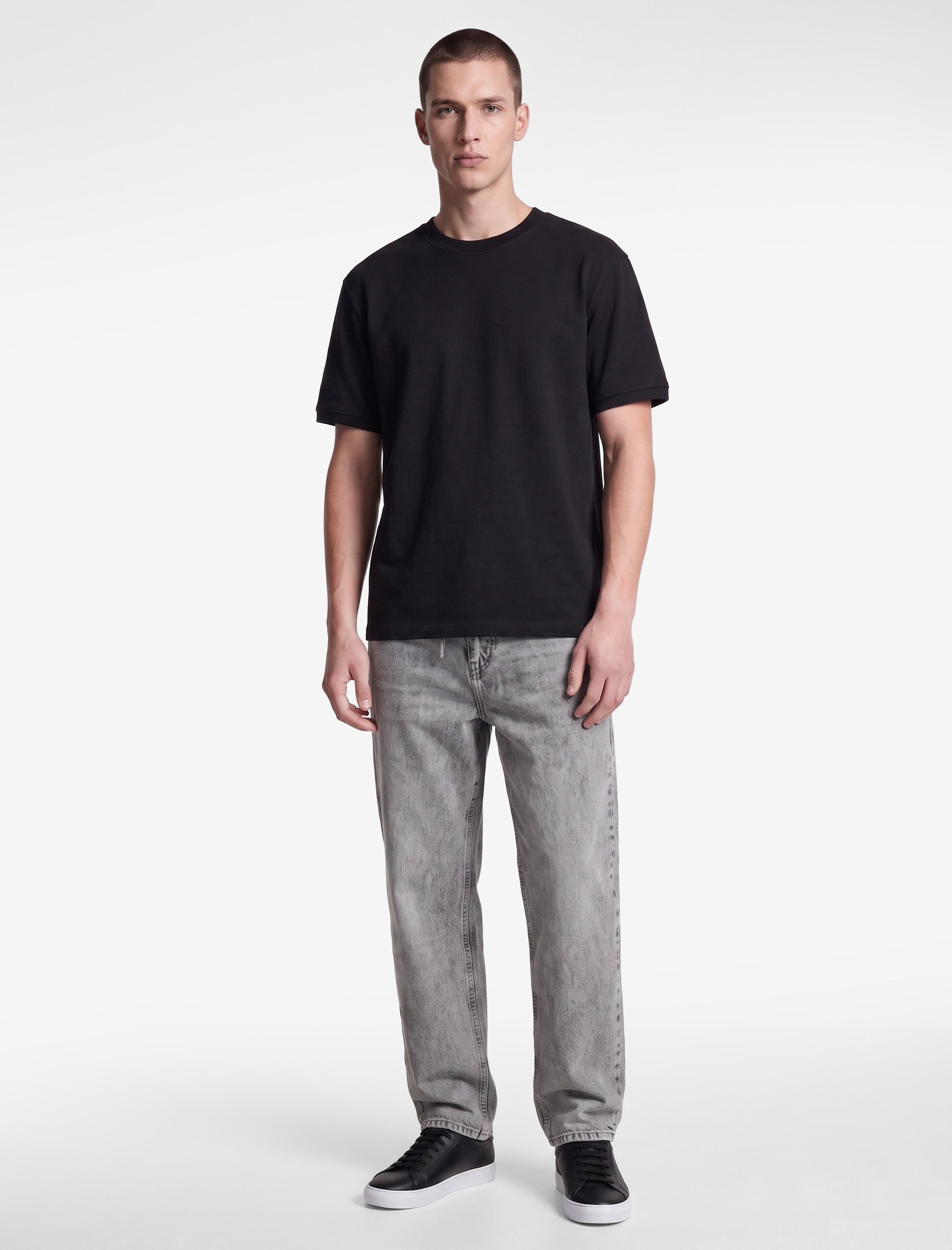   Bisiklet Yaka Kısa Kollu Basic Oversize Tişört