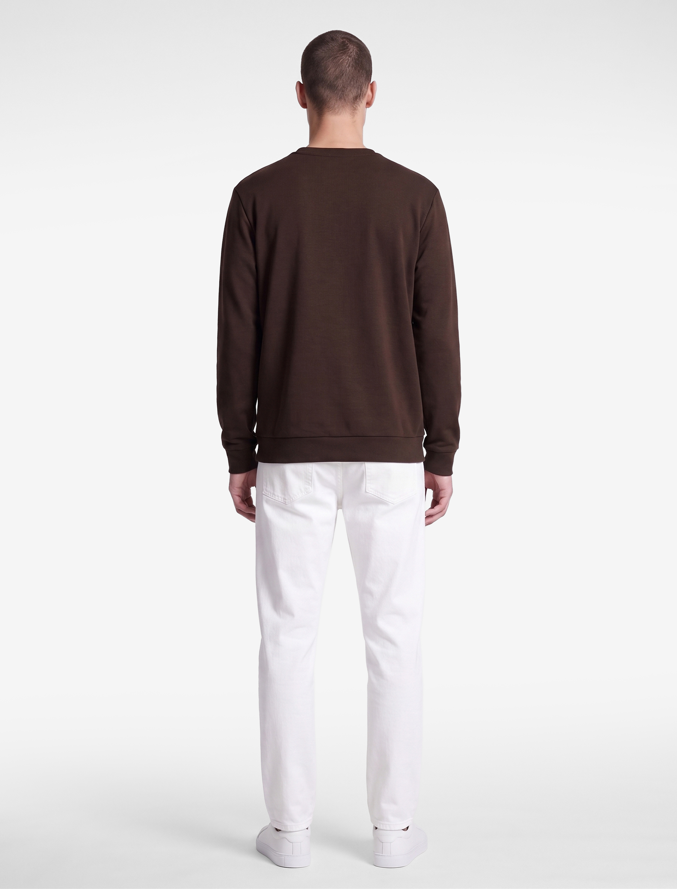   Viskon Karışımlı Uzun Kollu Bisiklet Yaka Basic Sweatshirt