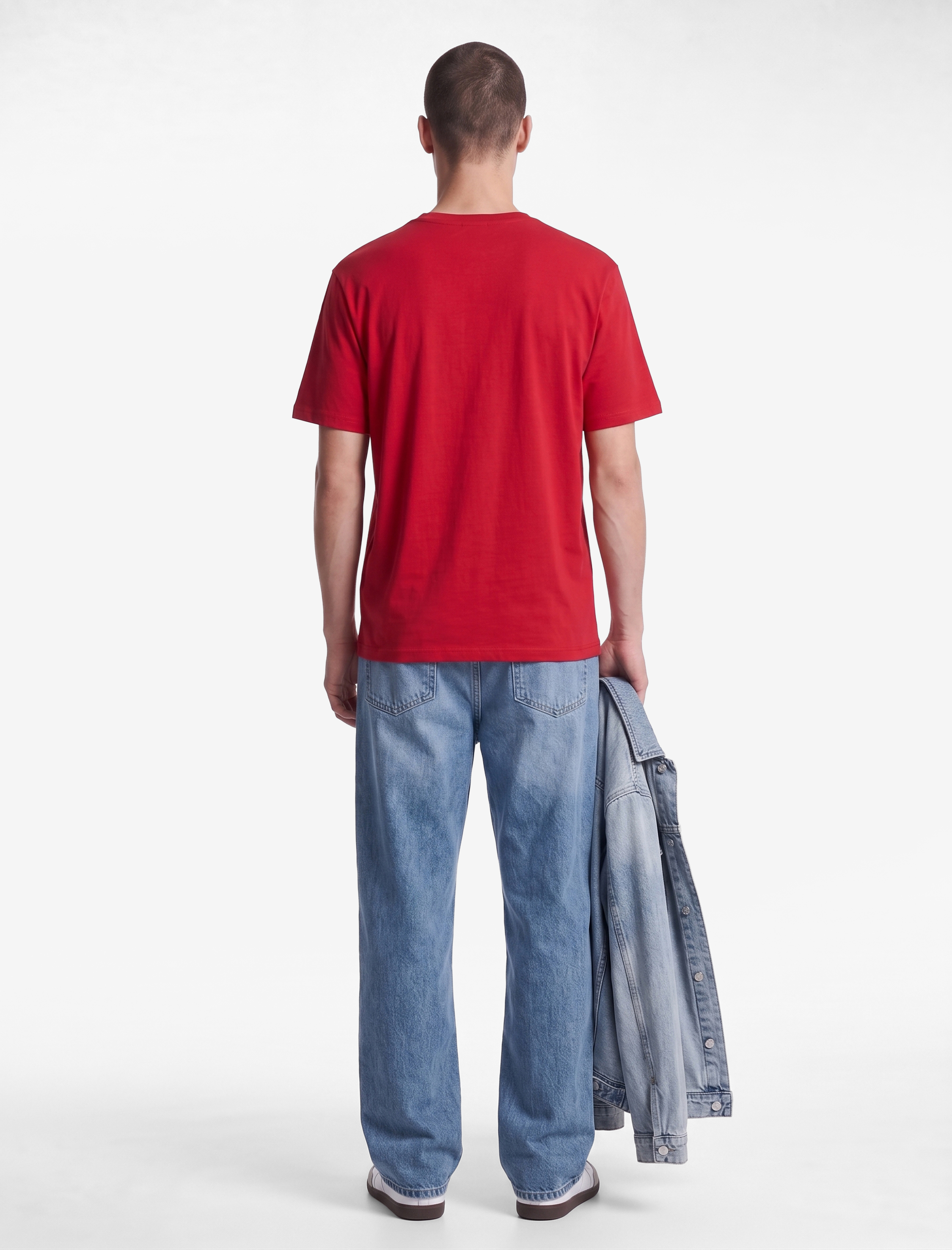   Pamuklu Kısa Kollu Bisiklet Yaka Slim Fit Erkek Basic Tişört
