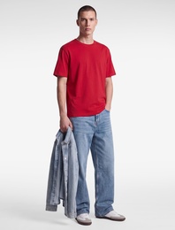 Pamuklu Kısa Kollu Bisiklet Yaka Slim Fit Erkek Basic Tişört