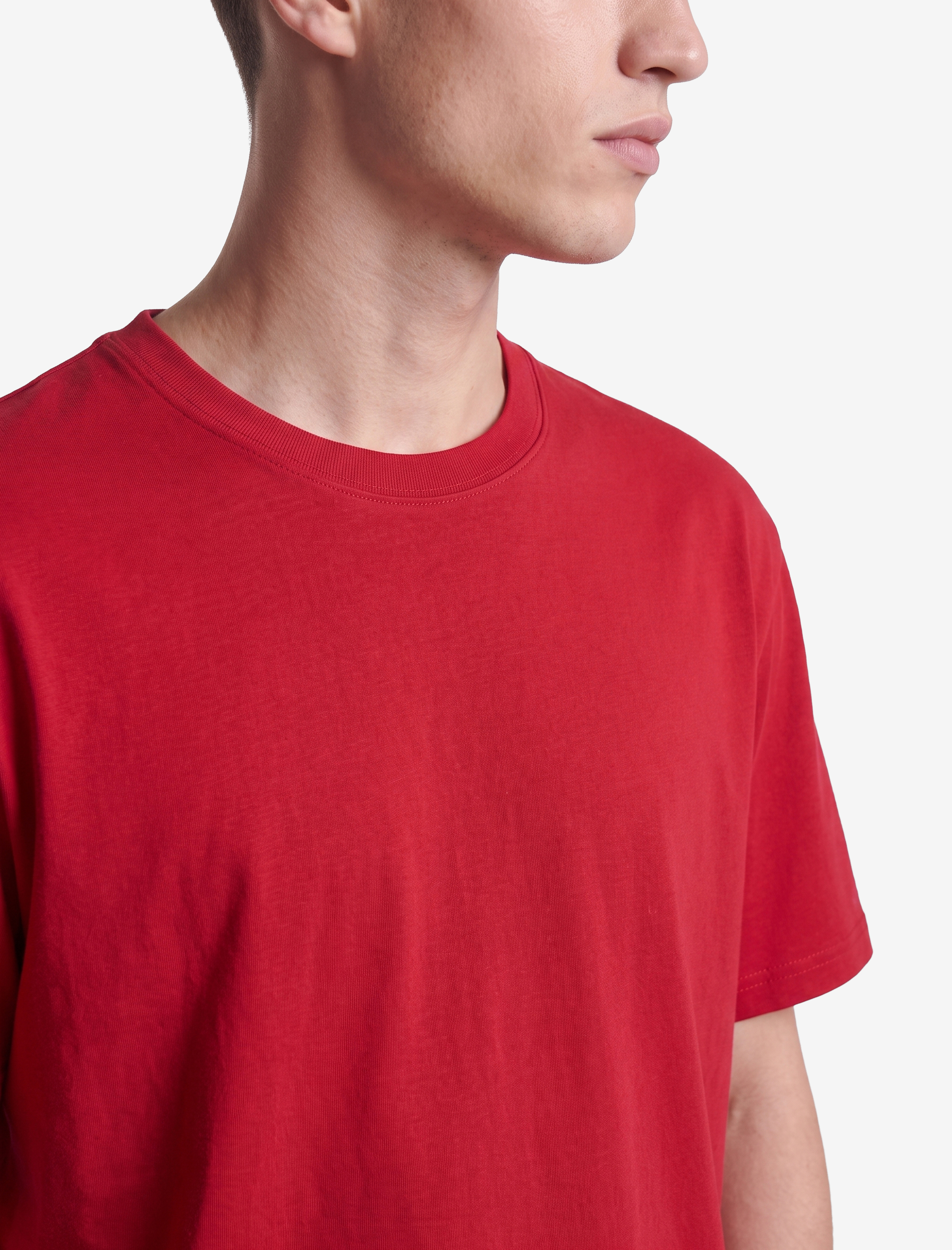   Pamuklu Kısa Kollu Bisiklet Yaka Slim Fit Erkek Basic Tişört