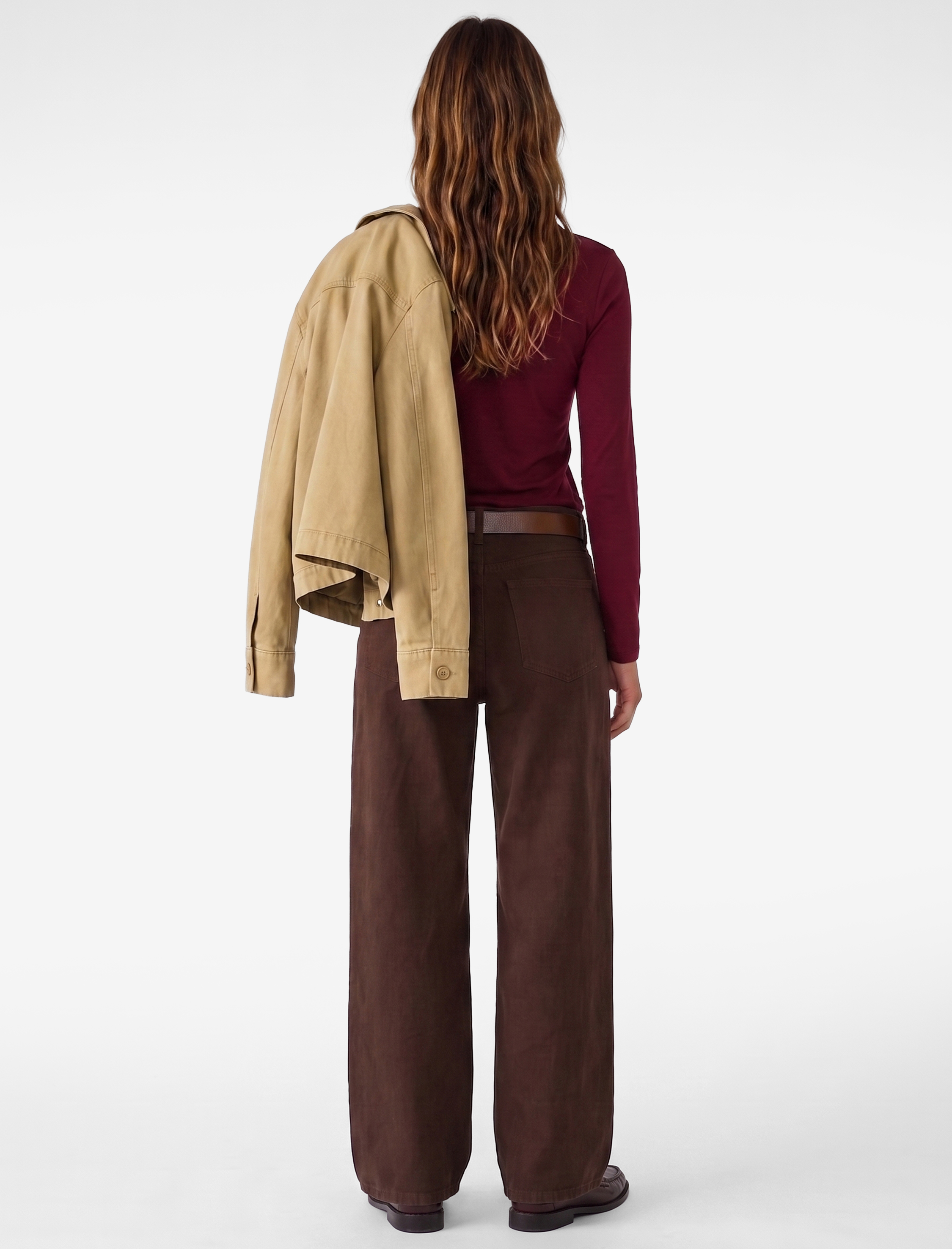   Viskon Slim Fit Uzun Kollu Bisiklet Yaka Tişört