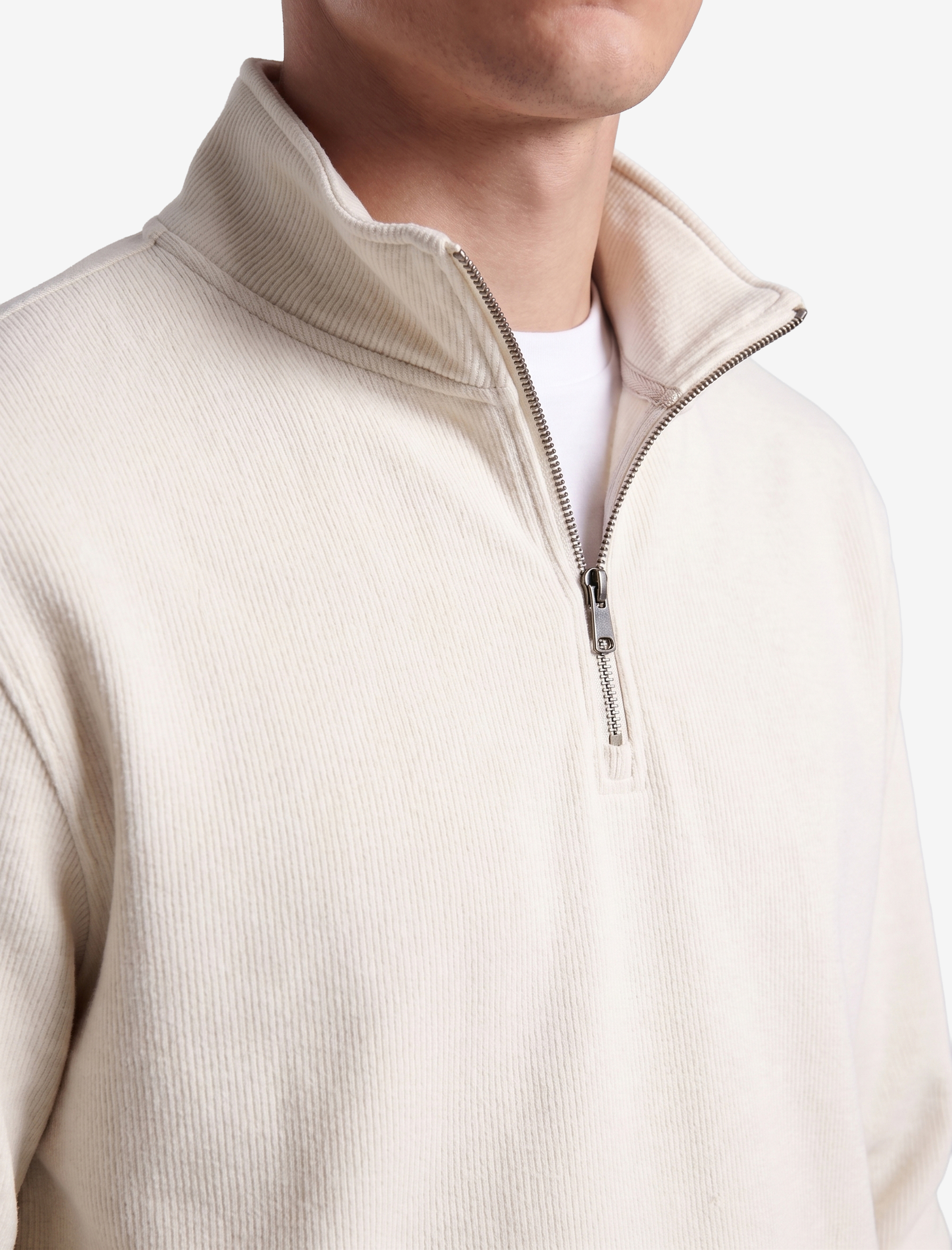   Regular Fit Uzun Kollu Yarım Fermuarlı Sweatshirt