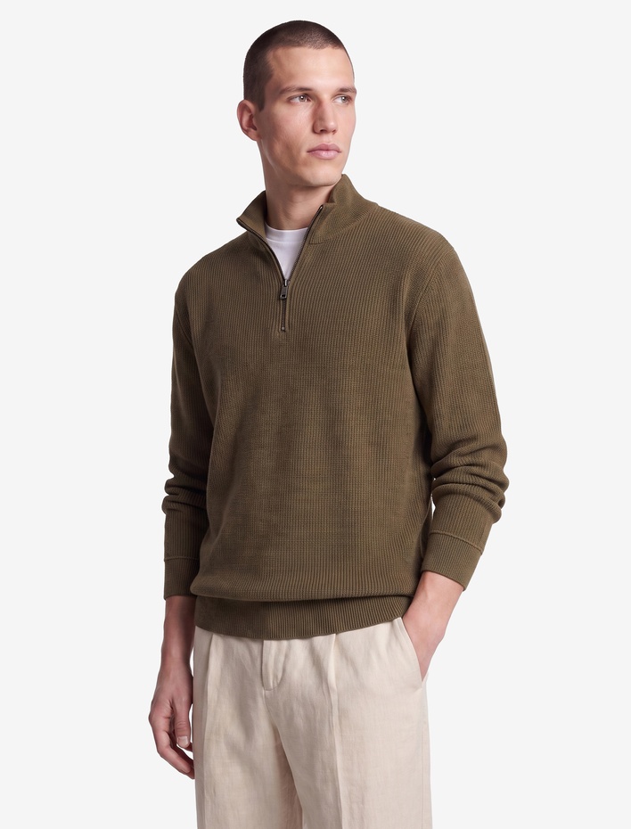  Regular Fit Uzun Kollu Yarım Fermuarlı Sweatshirt