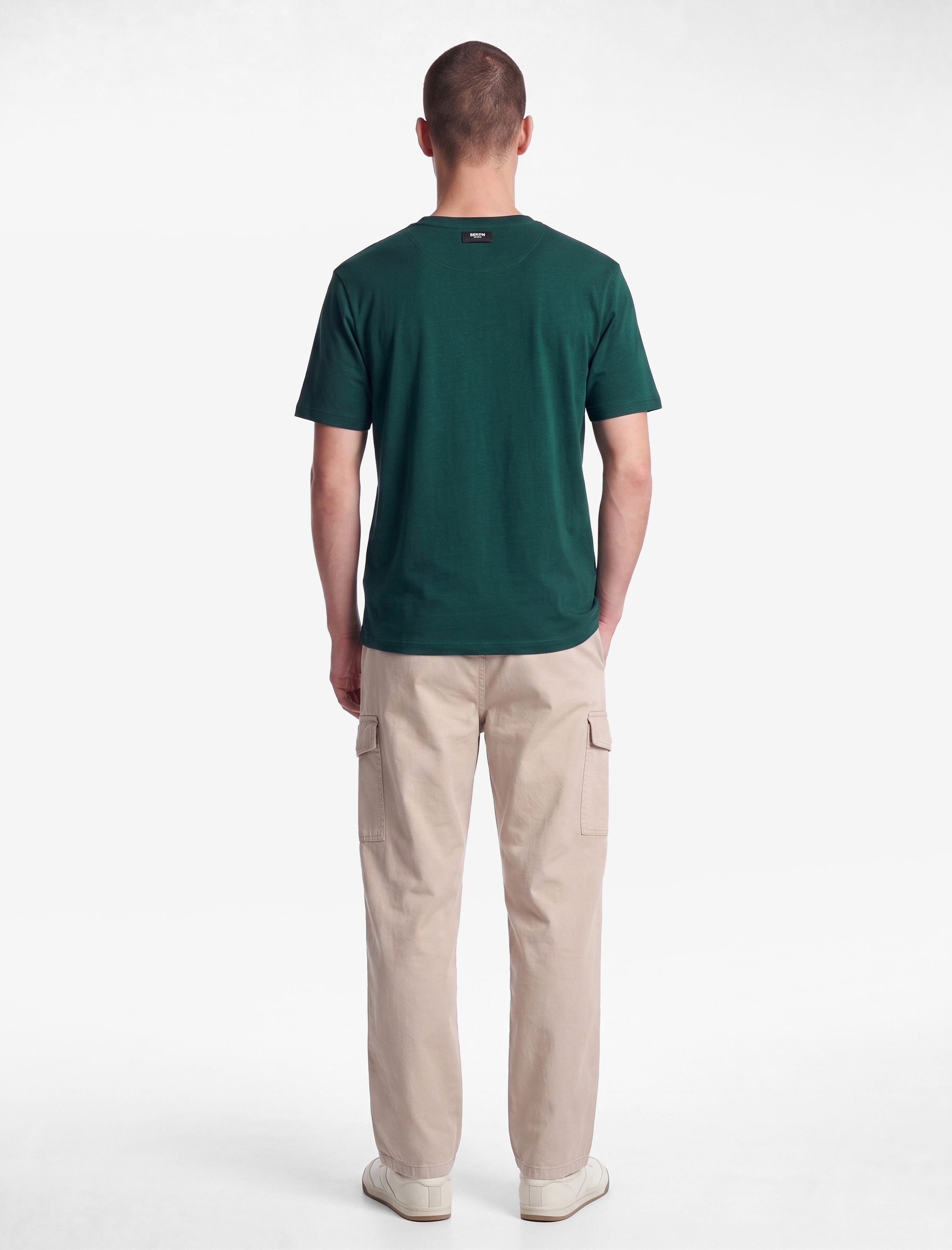   Pamuklu Kısa Kollu Bisiklet Yaka Slim Fit Erkek Basic Tişört