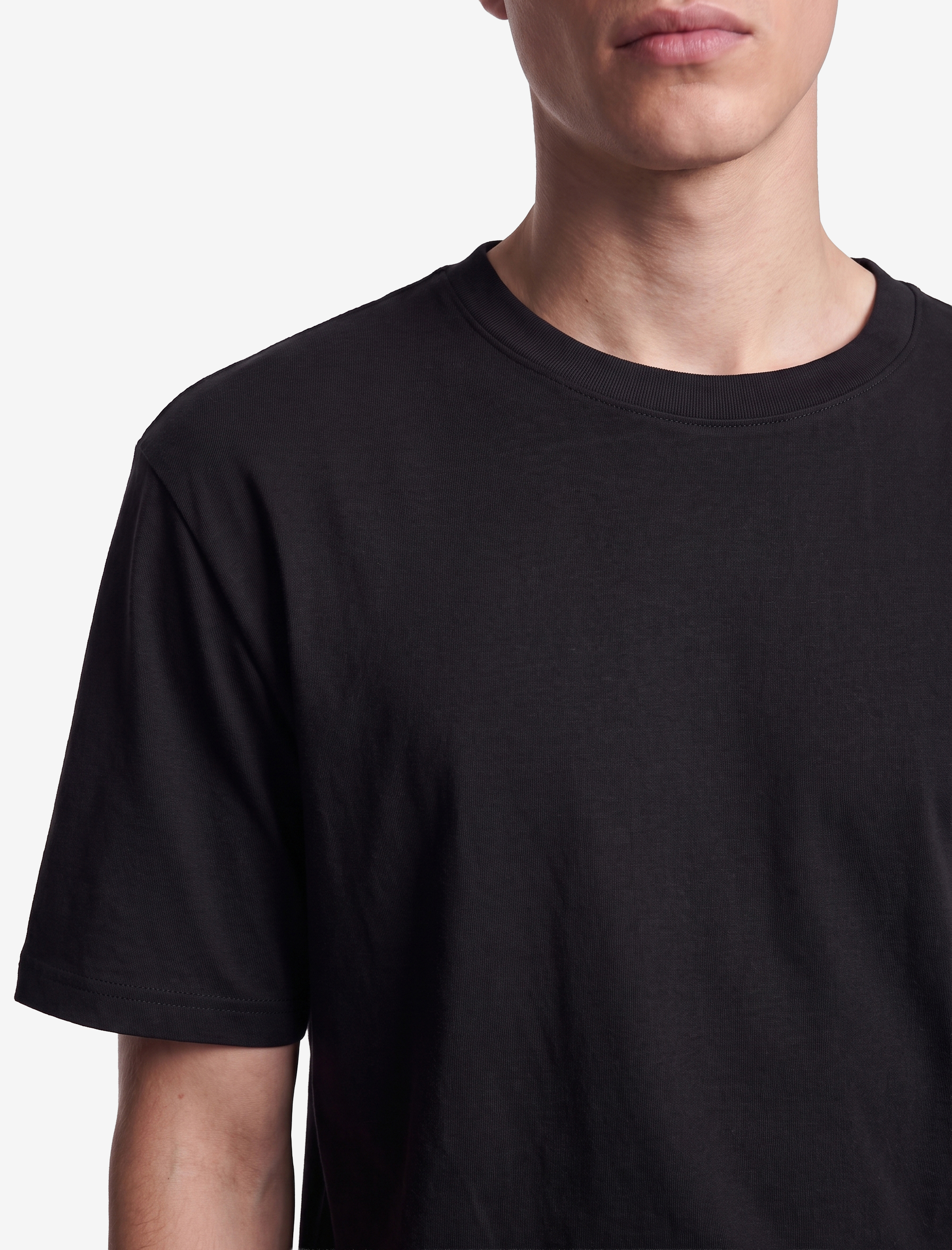   Bisiklet Yaka Viskon Karışımlı Kısa Kollu Oversize Tişört