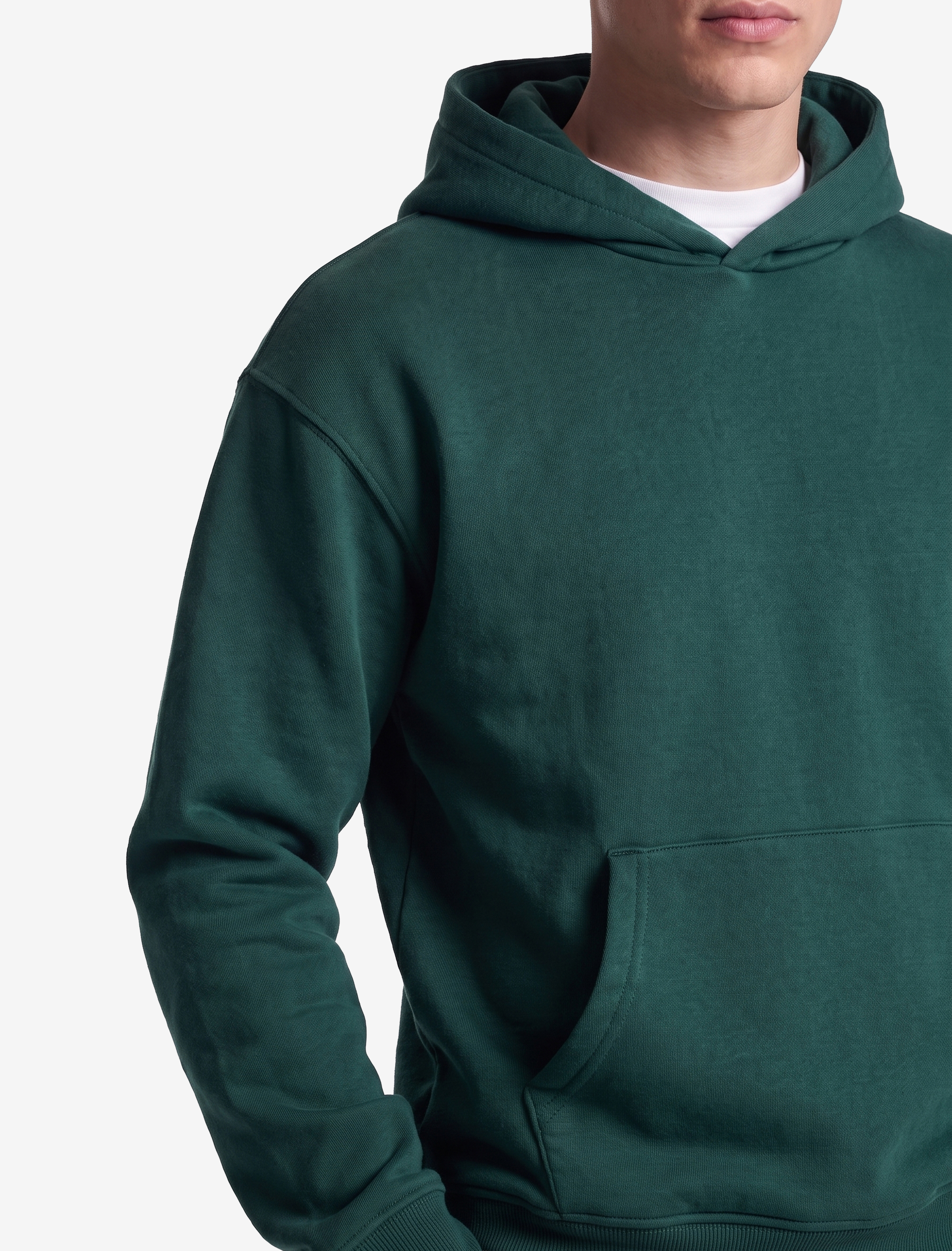   Uzun Kollu Şardonlu Cepli Oversize Kapüşonlu Sweatshirt
