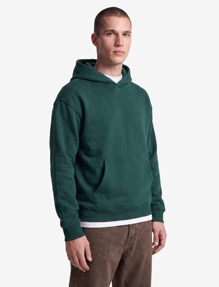  Uzun Kollu Şardonlu Cepli Oversize Kapüşonlu Sweatshirt