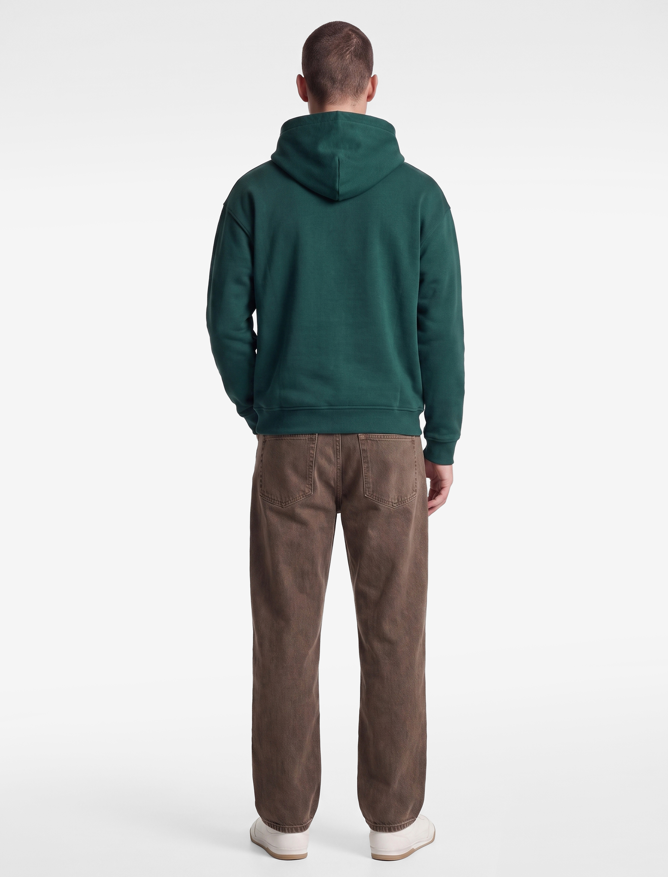   Uzun Kollu Şardonlu Cepli Oversize Kapüşonlu Sweatshirt