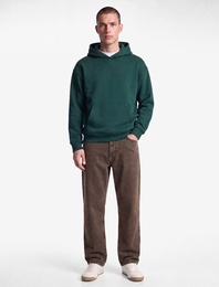 Uzun Kollu Şardonlu Cepli Oversize Kapüşonlu Sweatshirt