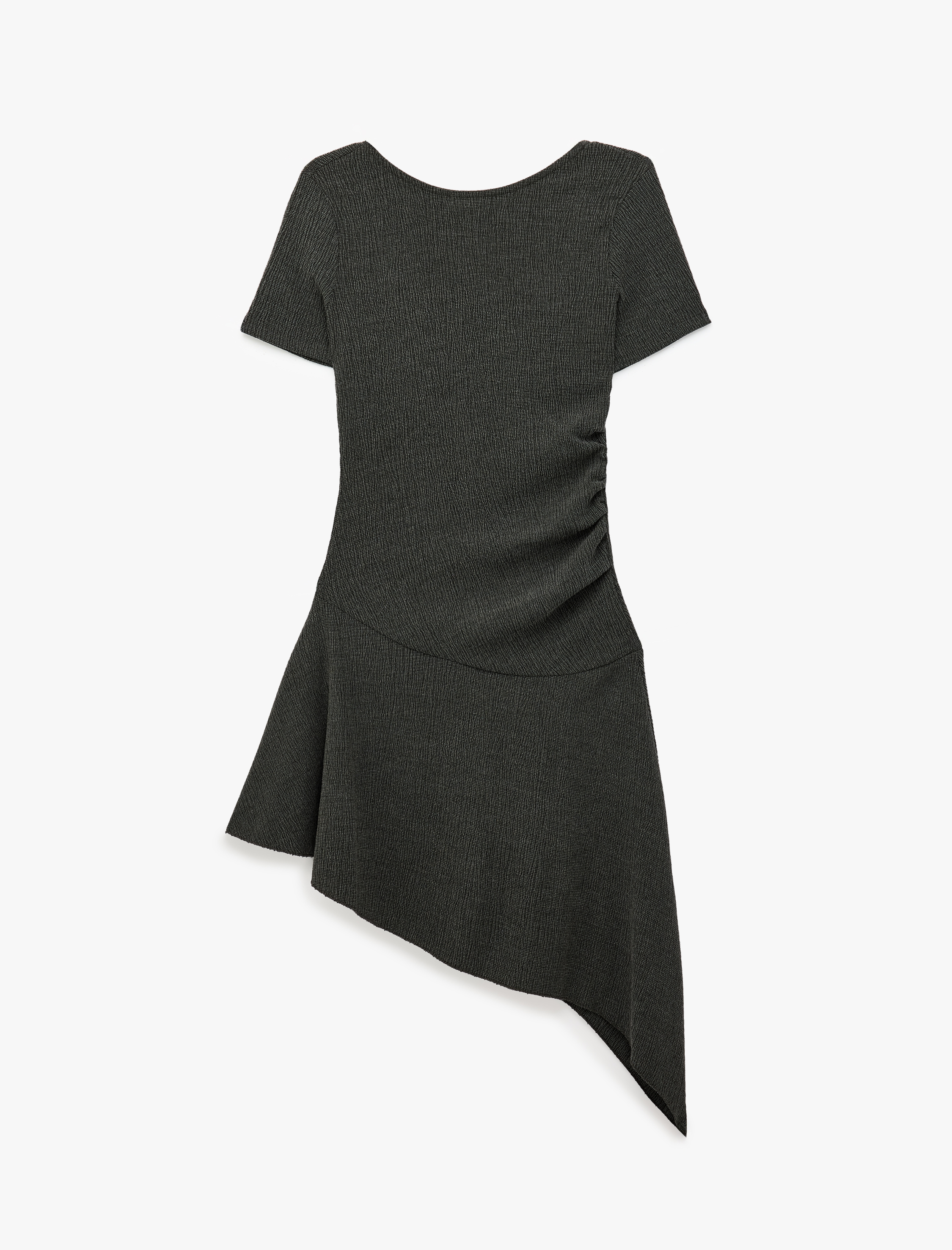   Slim Fit U Yaka Asimetrik Elbise