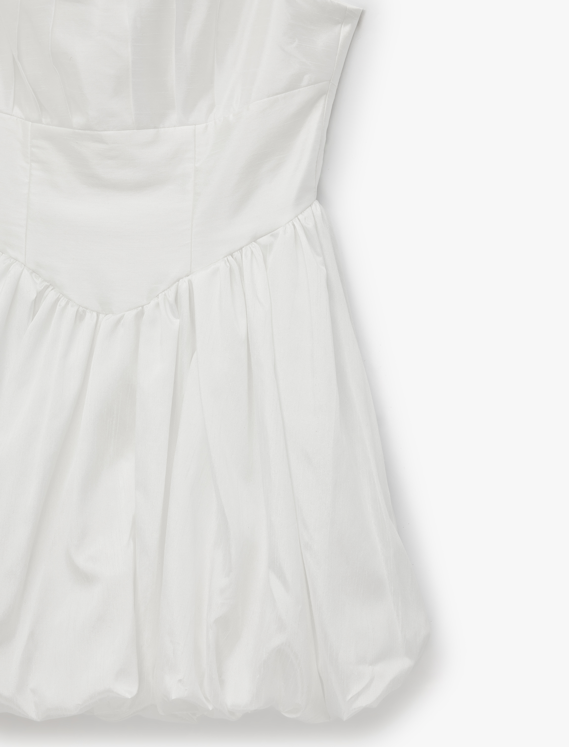   Koton X Sibil Çetinkaya - Askılı Kare Yaka Slim Fit Saten Mini Balon Elbise