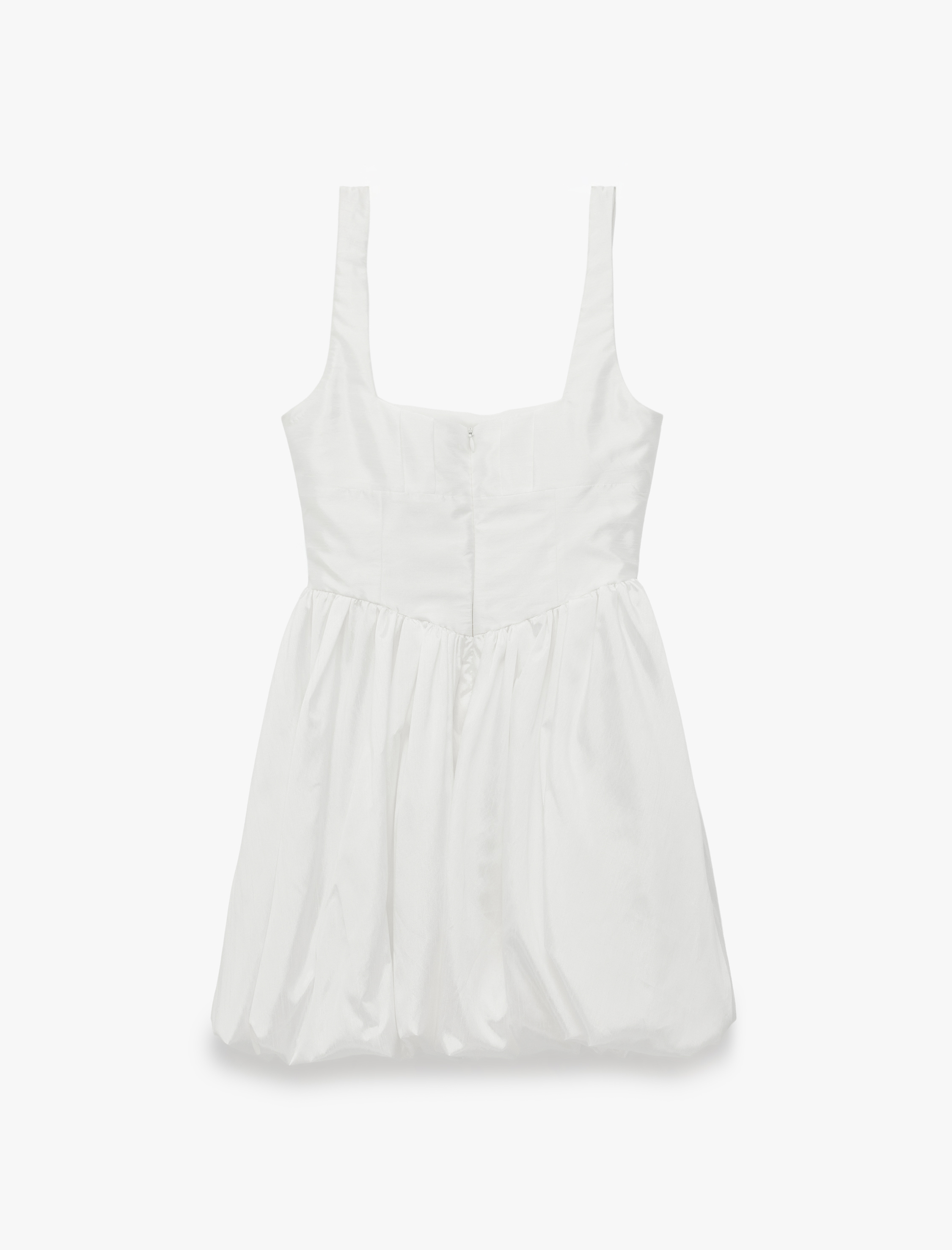   Koton X Sibil Çetinkaya - Askılı Kare Yaka Slim Fit Saten Mini Balon Elbise