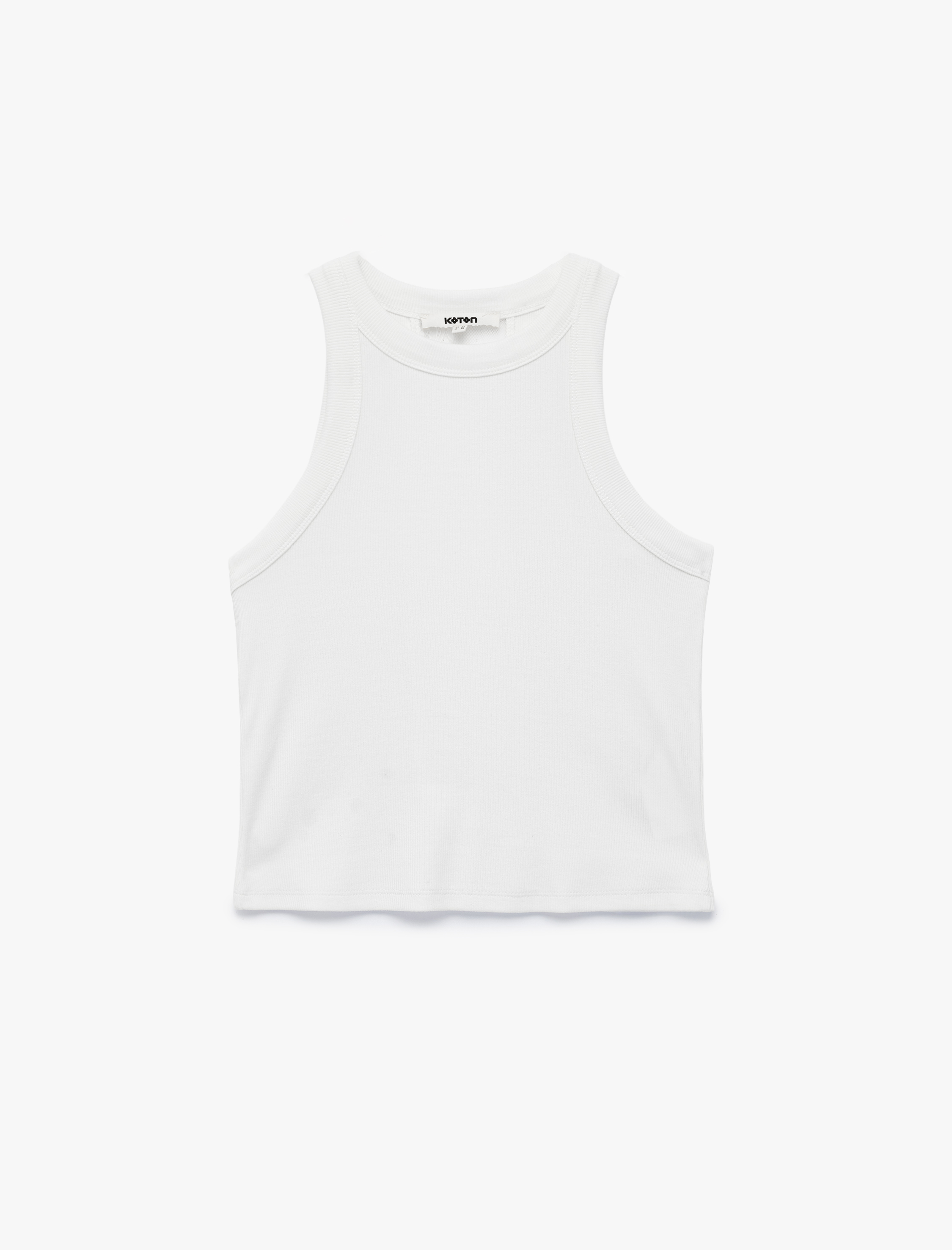   Slim Fit Arkası Dantel Detaylı Kolsuz Halter Yaka Atlet Bluz