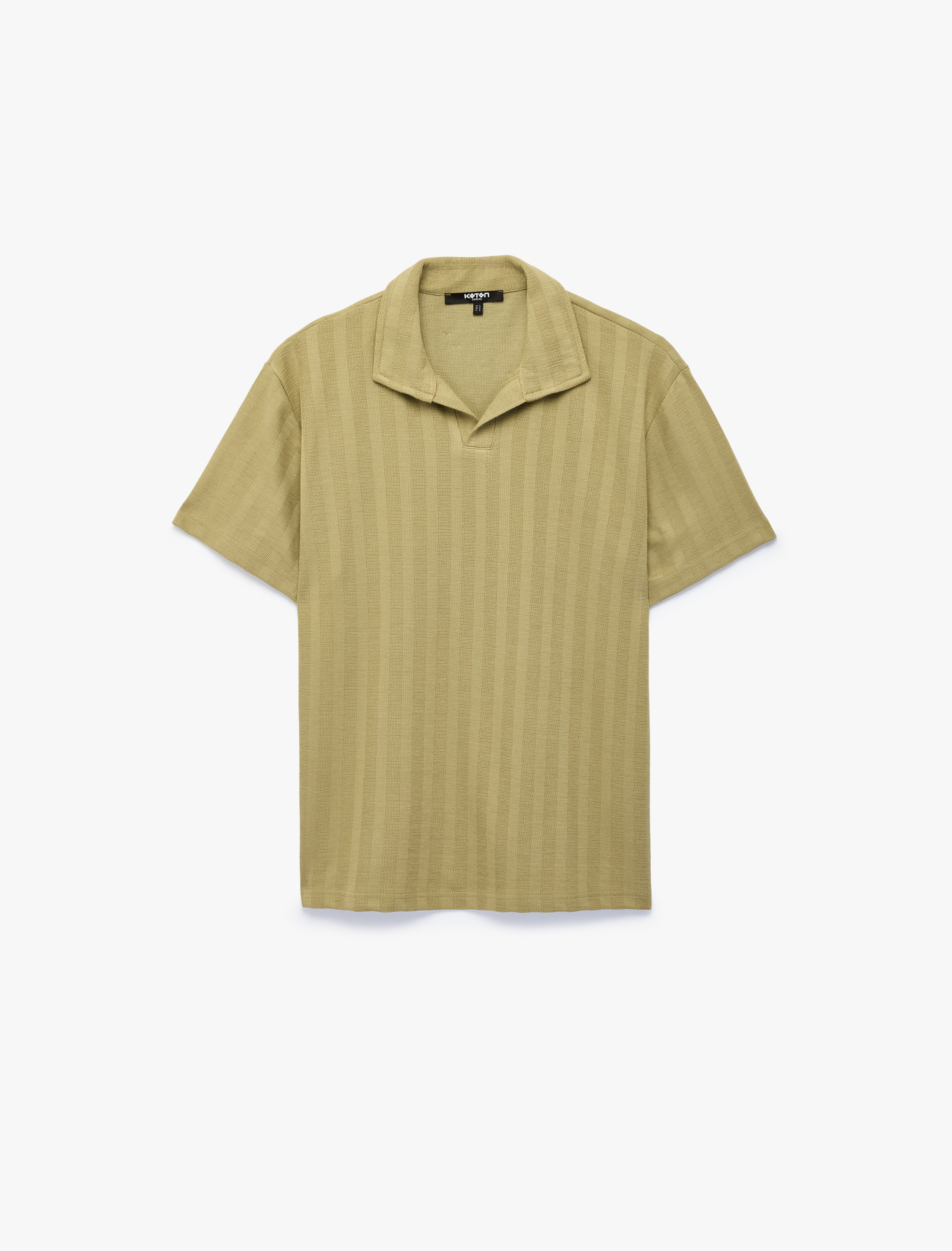   Regular Fit Polo Yaka Çizgili Uzun Kollu Tişört